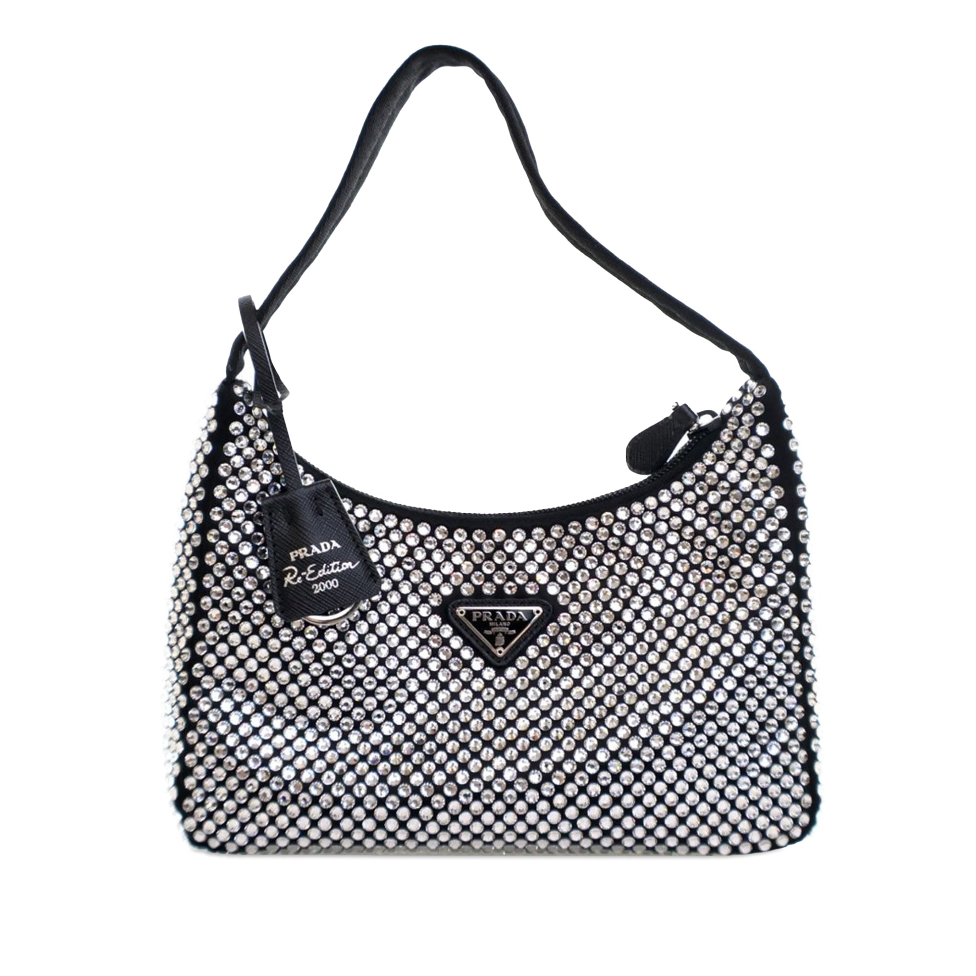 Prada Mini Satin Crystal Re Edition 2000 Shoulder Bag - image 1