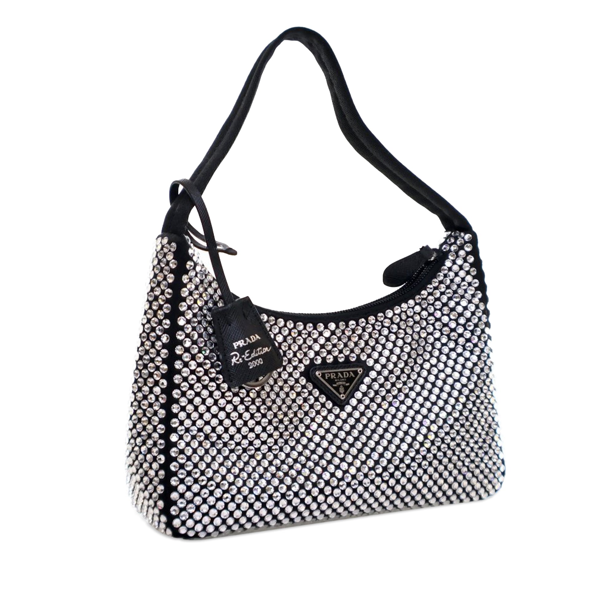 Prada Mini Satin Crystal Re Edition 2000 Shoulder Bag - image 2