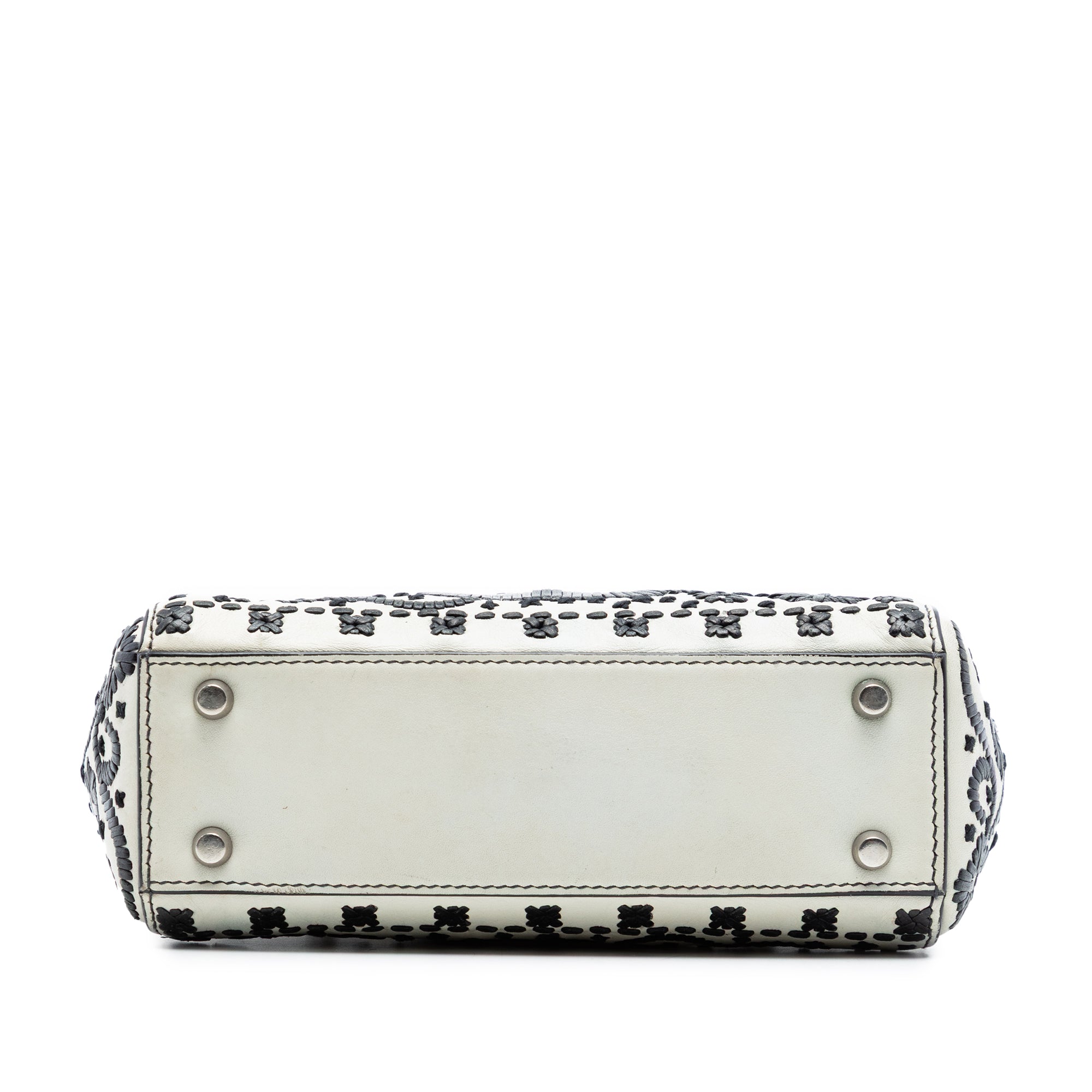 Dior Mini Calfskin Flower Embroidered Lady Dior - image 3