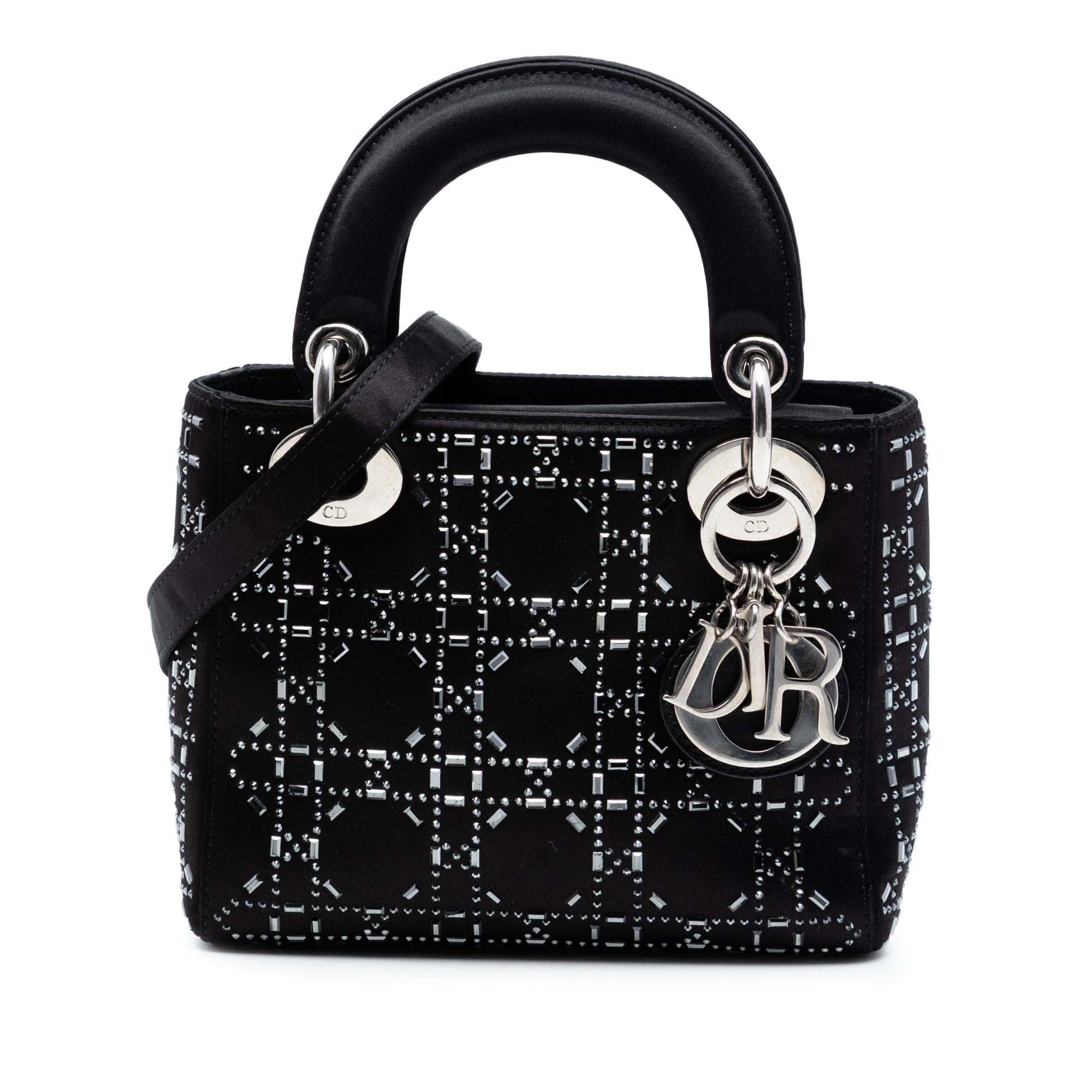 Dior Mini Satin Cannage Crystal Embellished Lady Dior - image 1