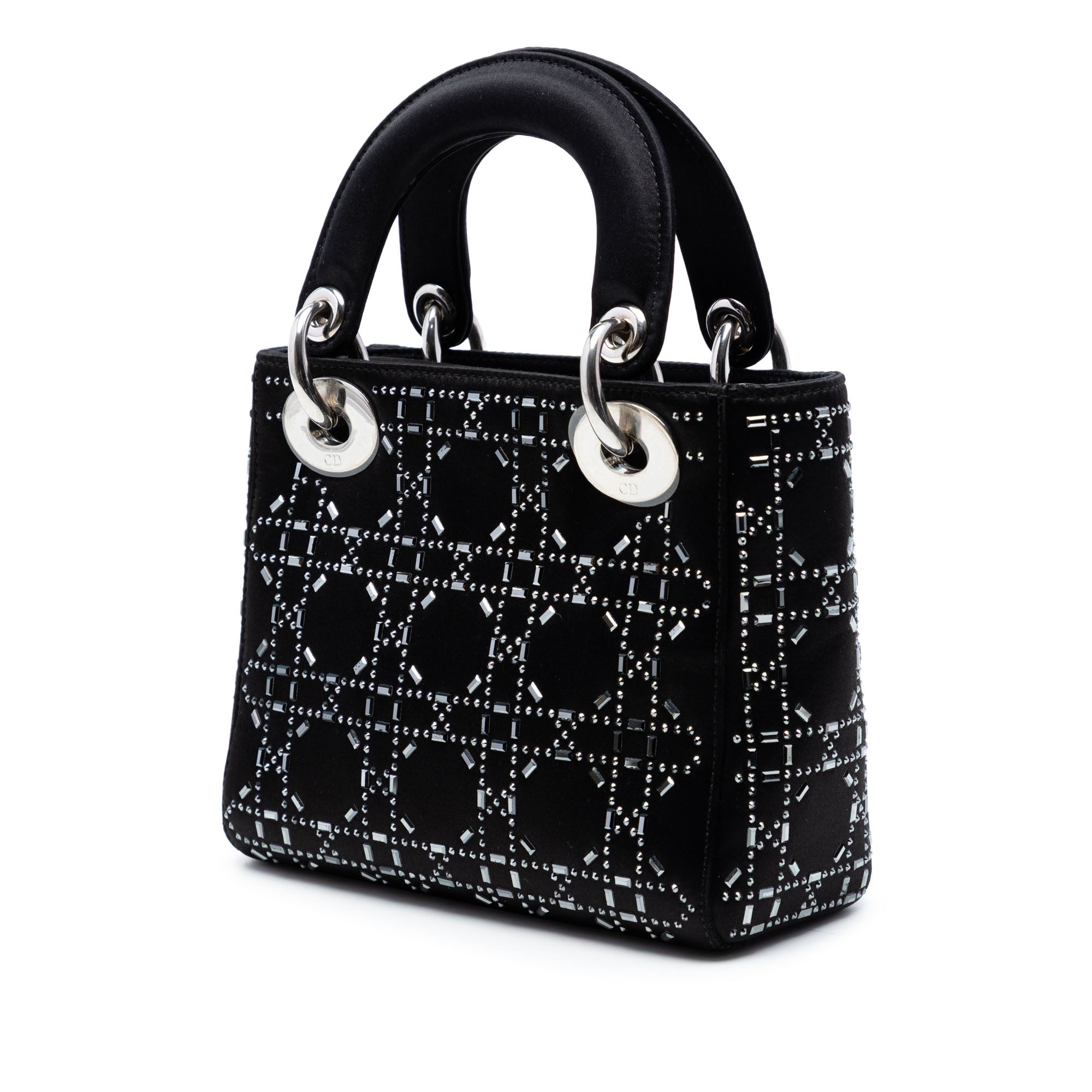 Dior Mini Satin Cannage Crystal Embellished Lady Dior - image 2
