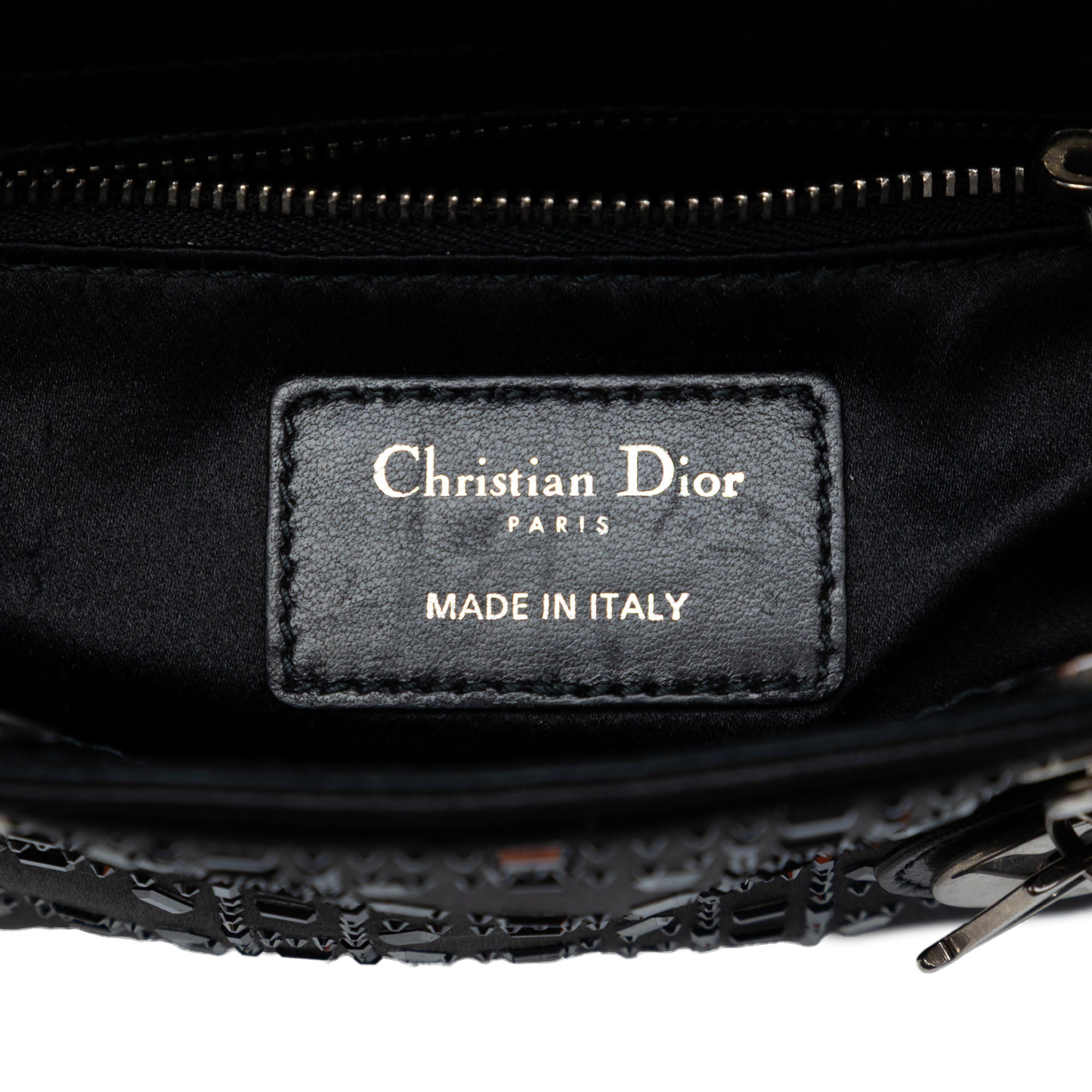 Dior Mini Satin Cannage Crystal Embellished Lady Dior - image 5