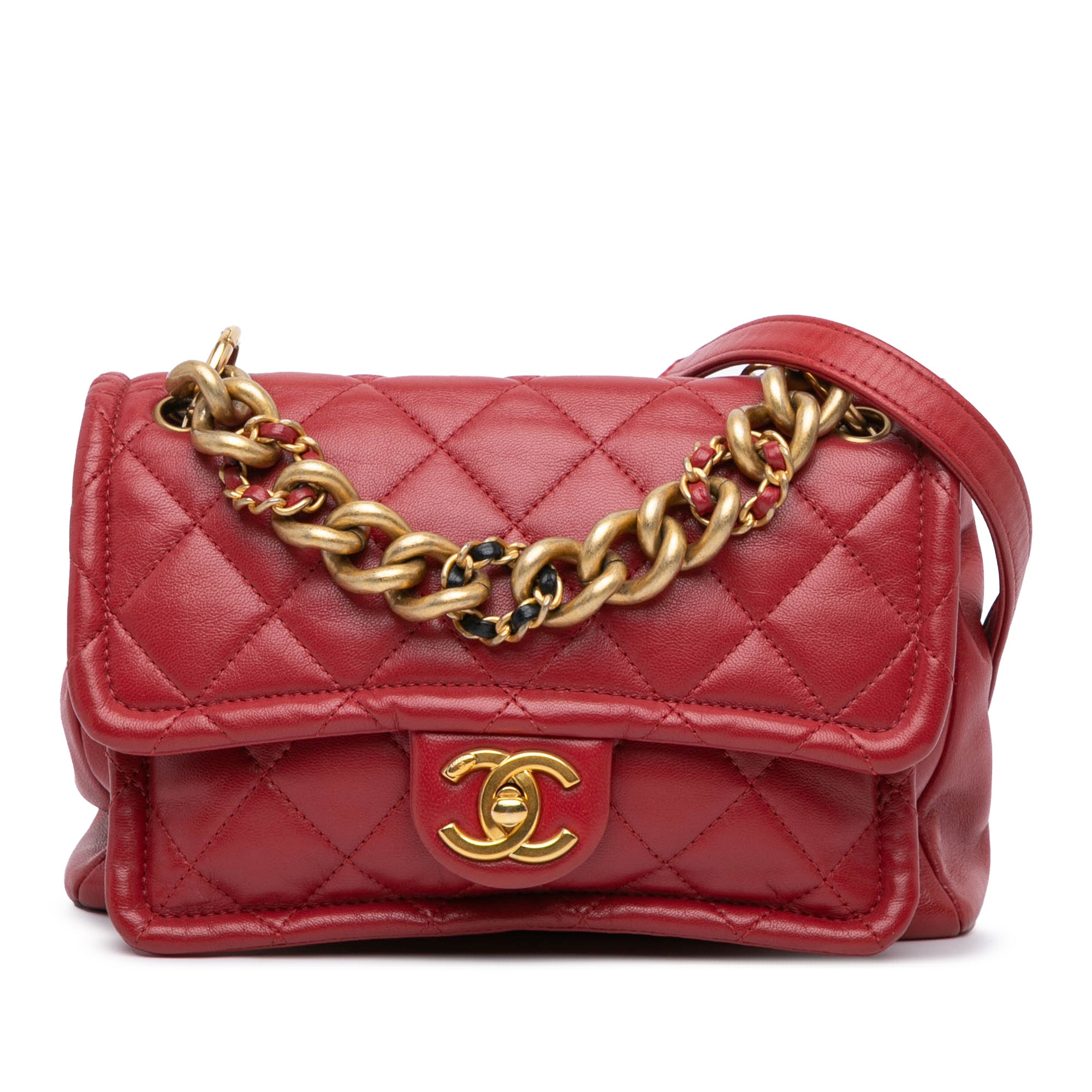 Chanel Small Quilted Lambskin Chain Link Flap - image 1
