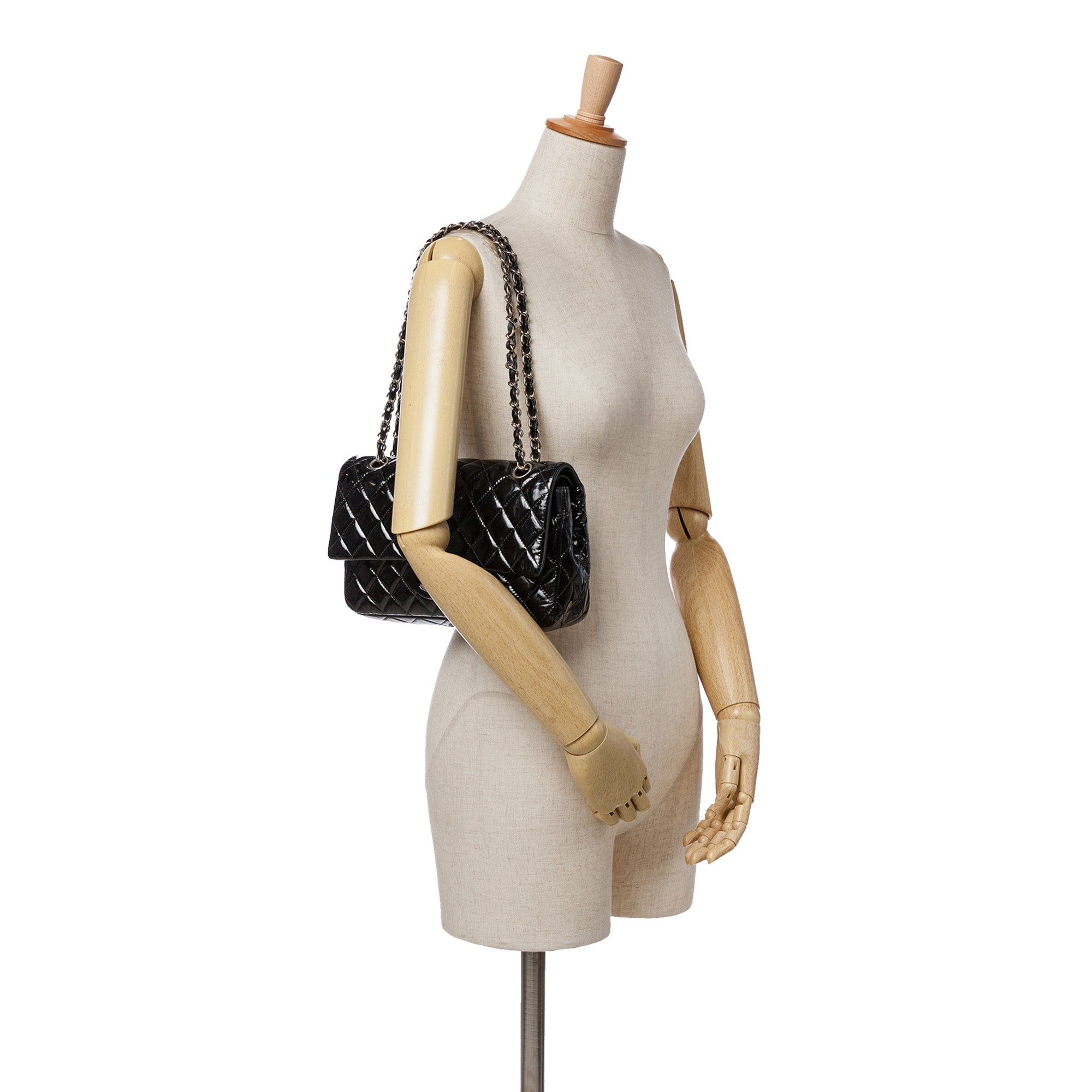 Chanel Medium Classic Patent Double Flap - image 11