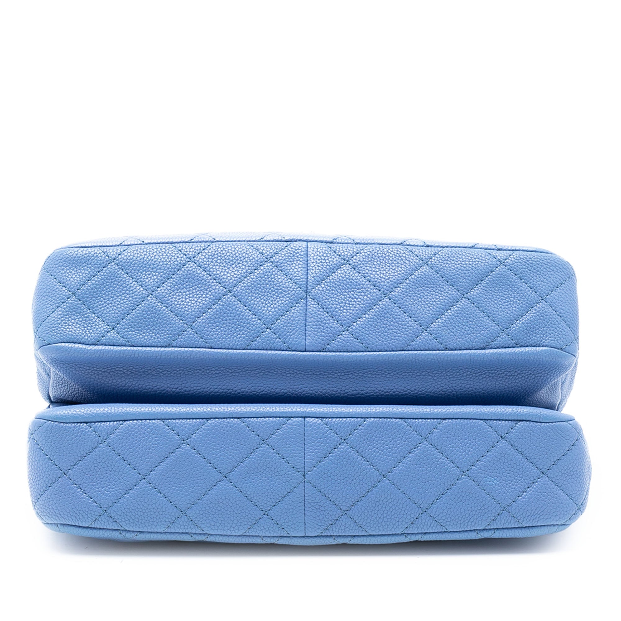 Chanel Jumbo Quilted Caviar Double Compartment Chain Flap - image 3