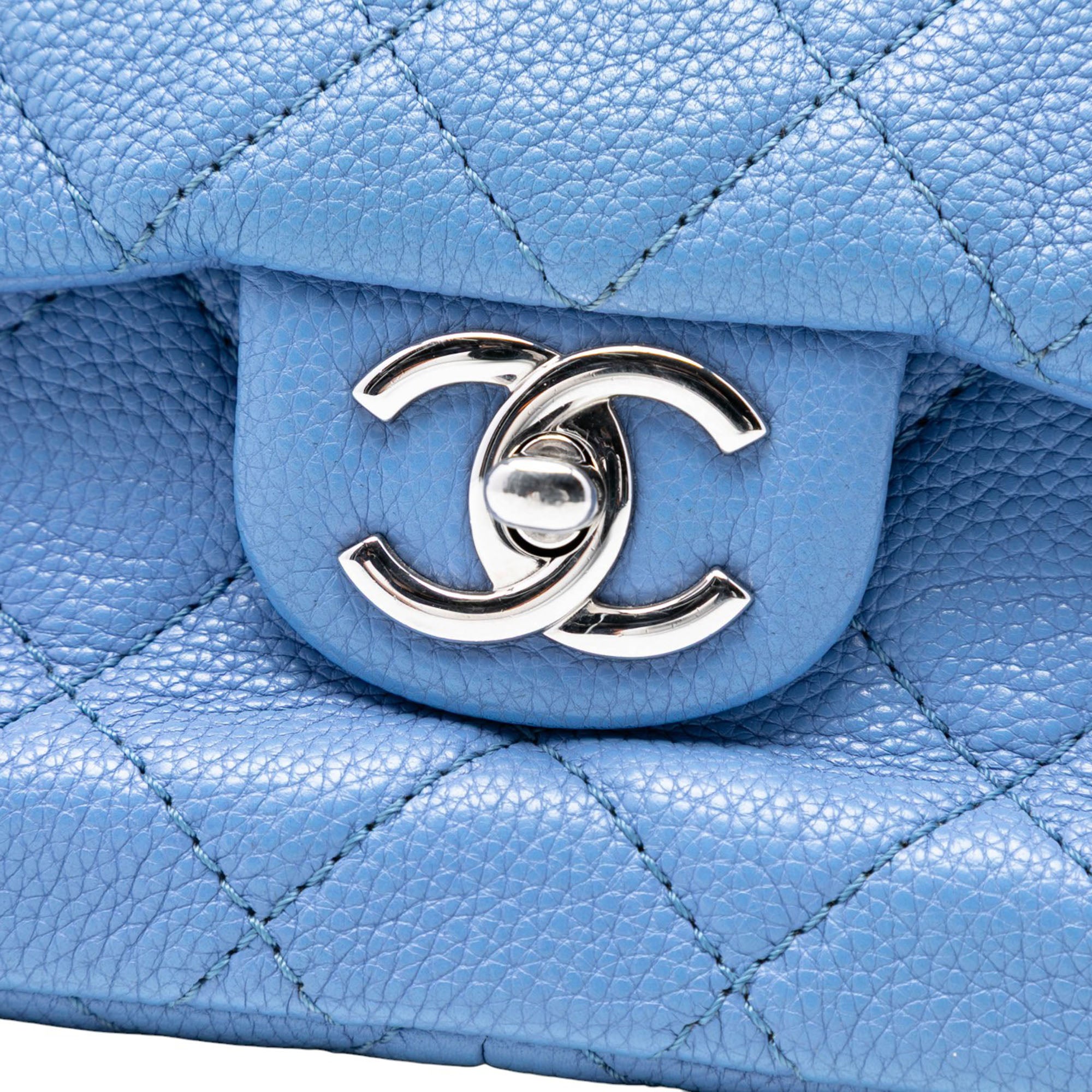 Chanel Jumbo Quilted Caviar Double Compartment Chain Flap - image 6