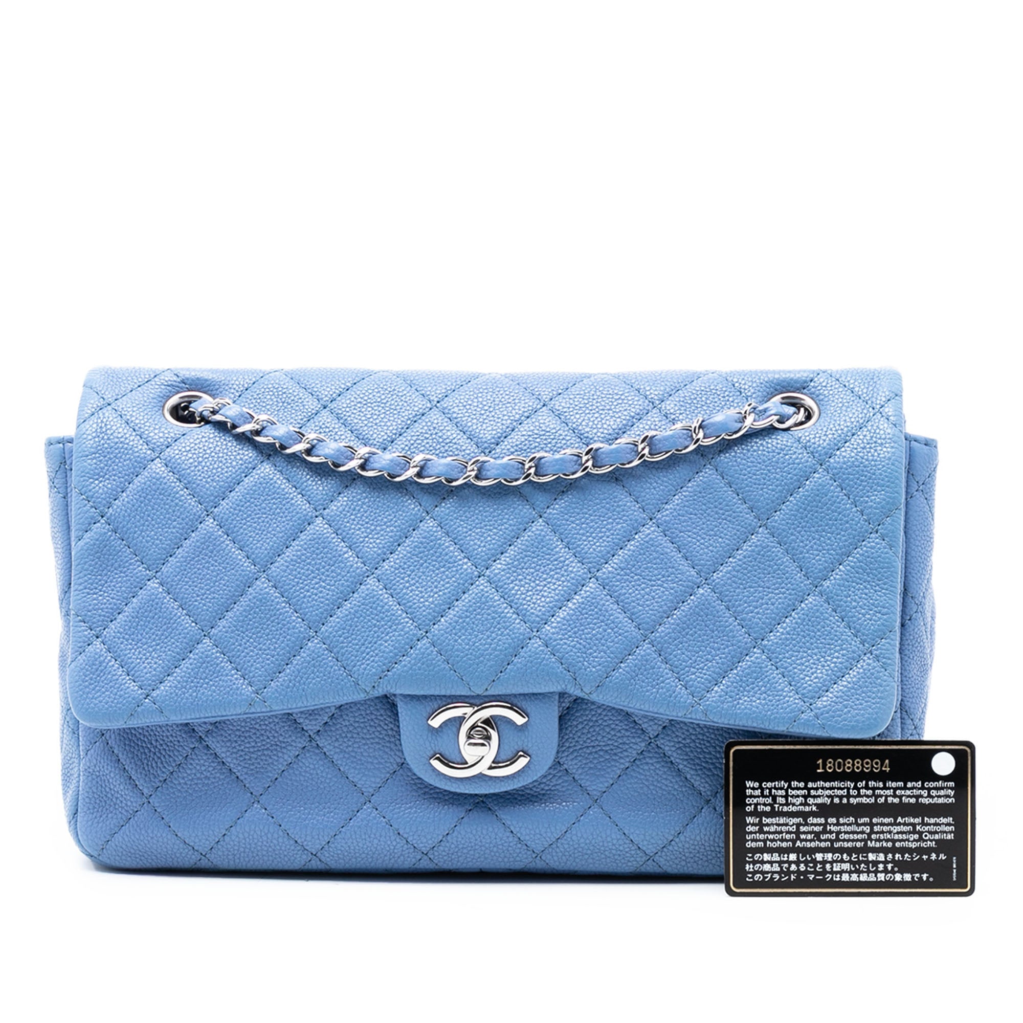 Chanel Jumbo Quilted Caviar Double Compartment Chain Flap - image 8
