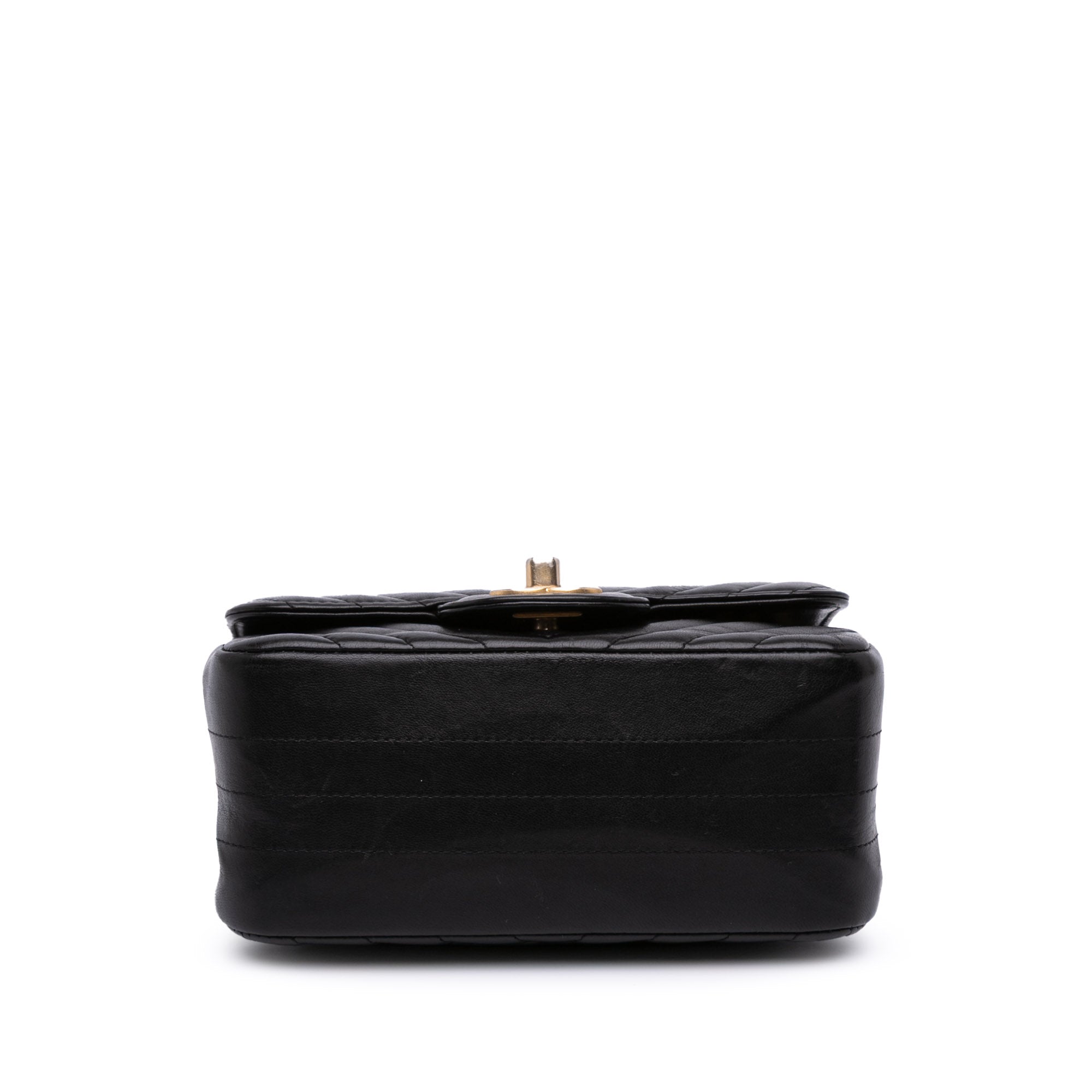 Chanel Mini Square Classic Chevron Lambskin Single Flap - image 3
