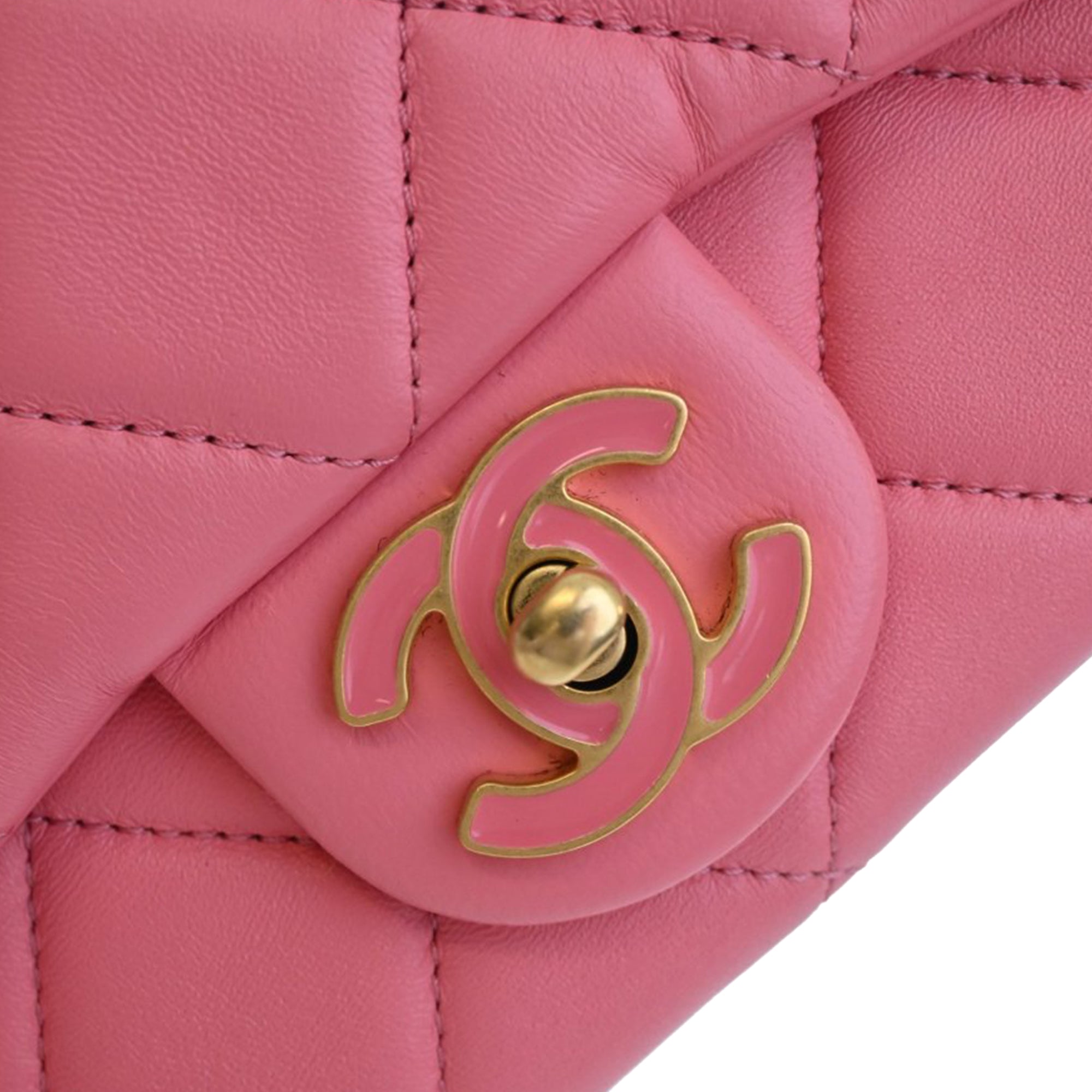 Chanel Mini Lambskin Pending CC Flap - image 6