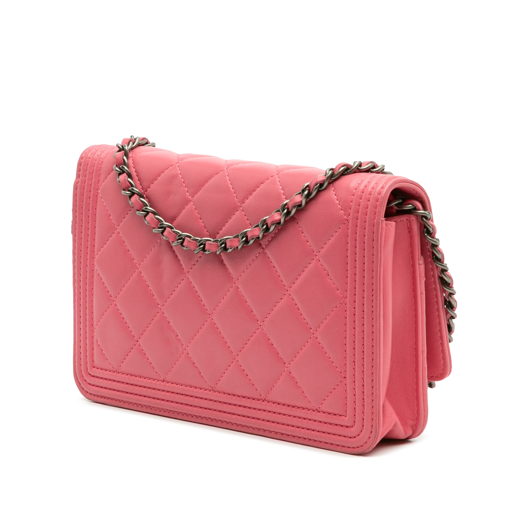 Chanel Quilted Lambskin Boy Wallet On Chain - image 2