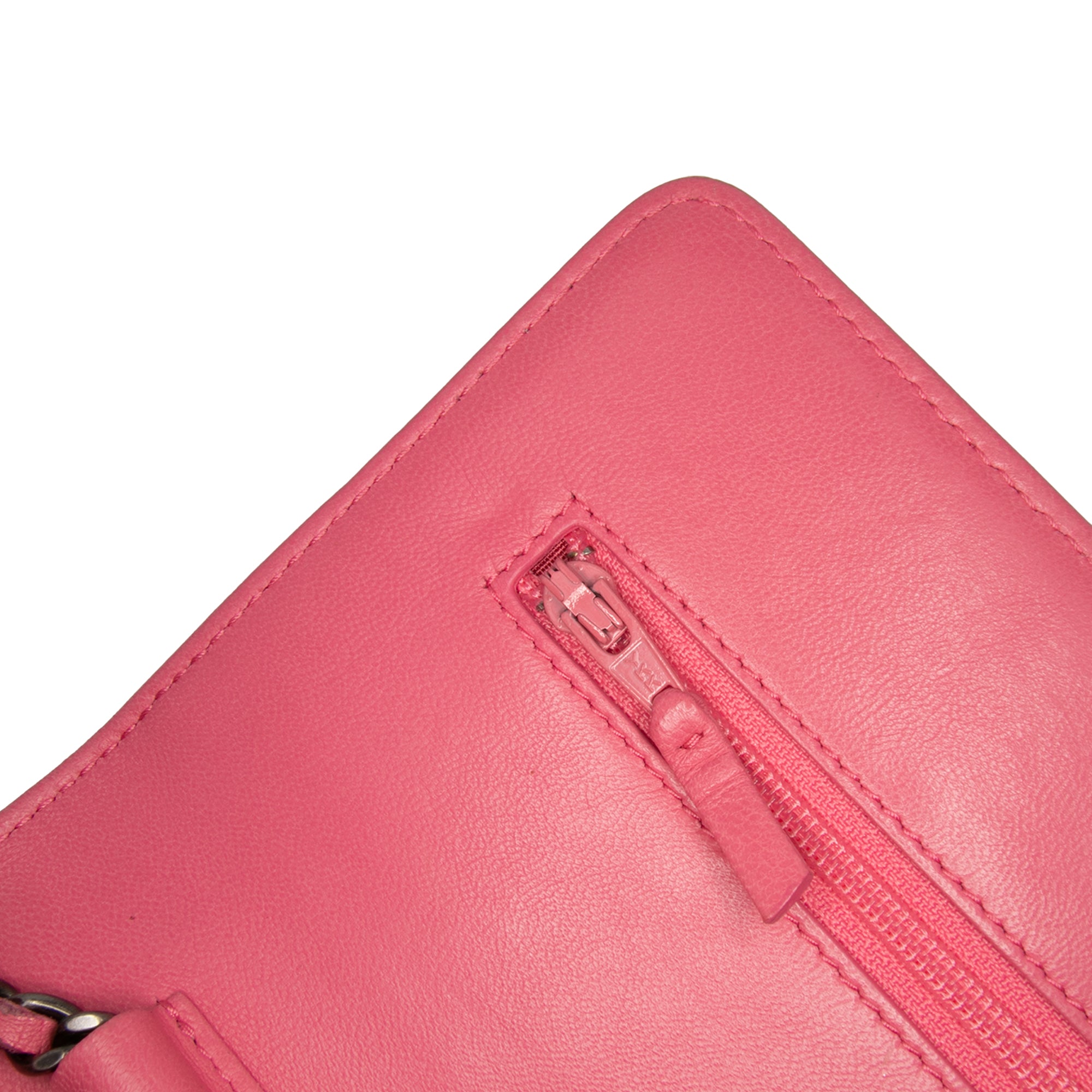 Chanel Quilted Lambskin Boy Wallet On Chain - image 7