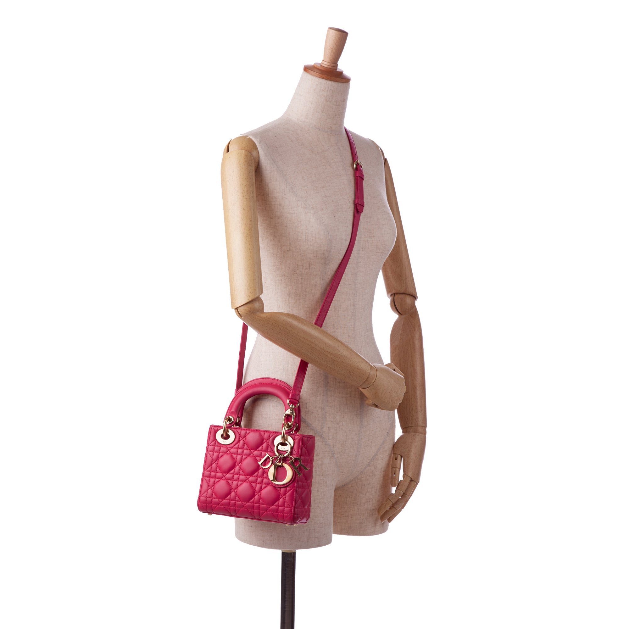 Dior Mini Lambskin Cannage Lady Dior - image 9