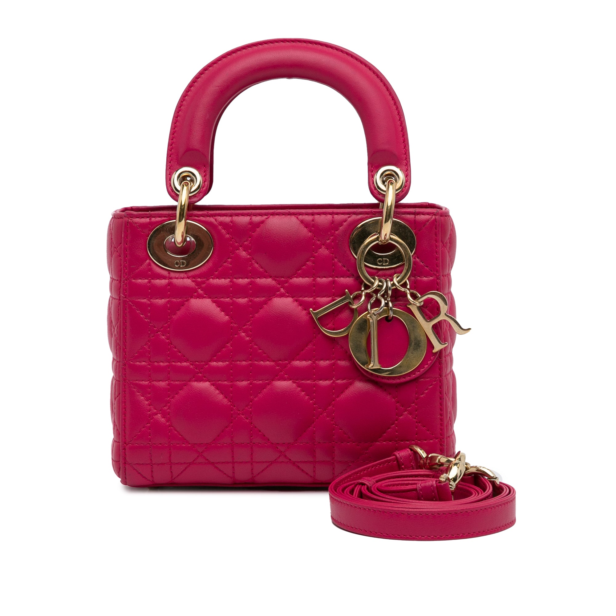 Dior Mini Lambskin Cannage Lady Dior - image 10