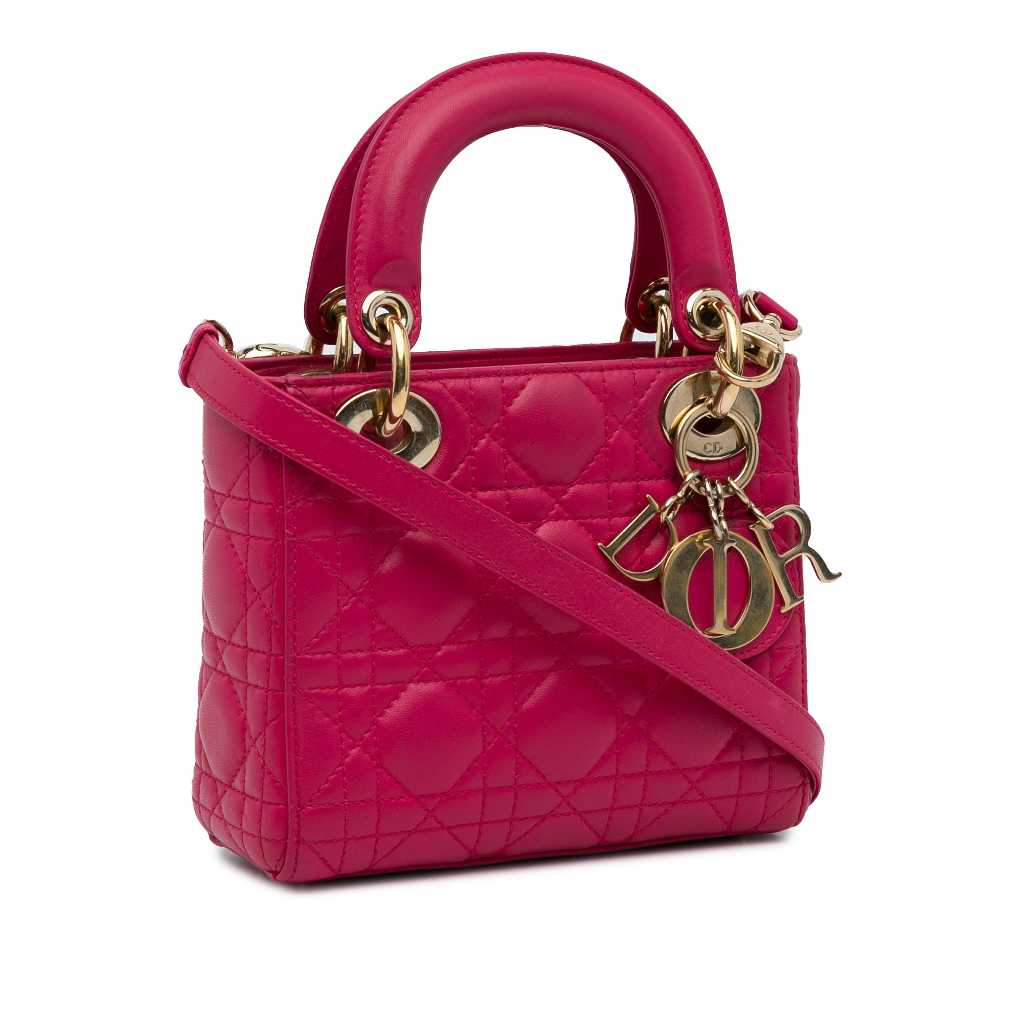Dior Mini Lambskin Cannage Lady Dior - image 2