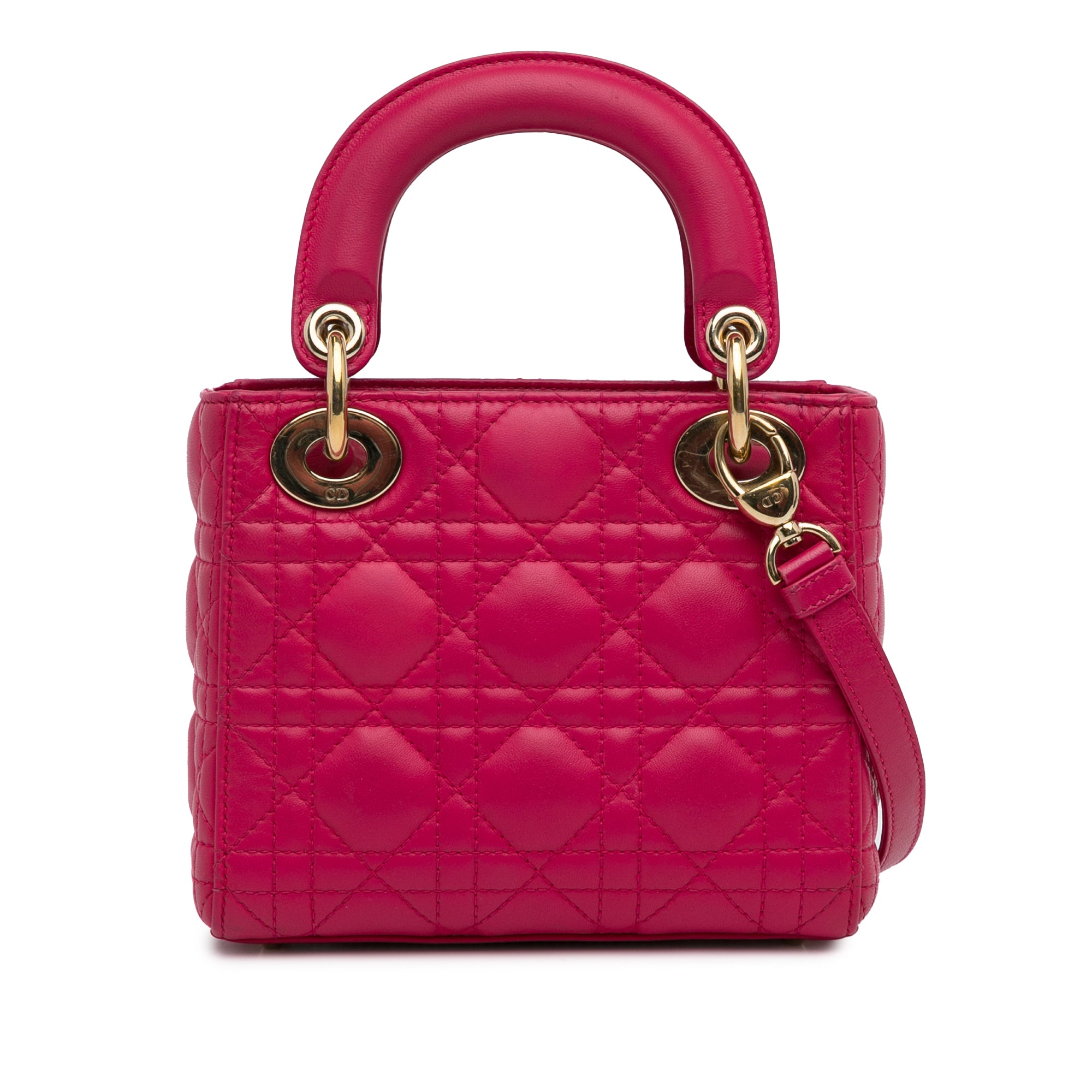 Dior Mini Lambskin Cannage Lady Dior - image 4