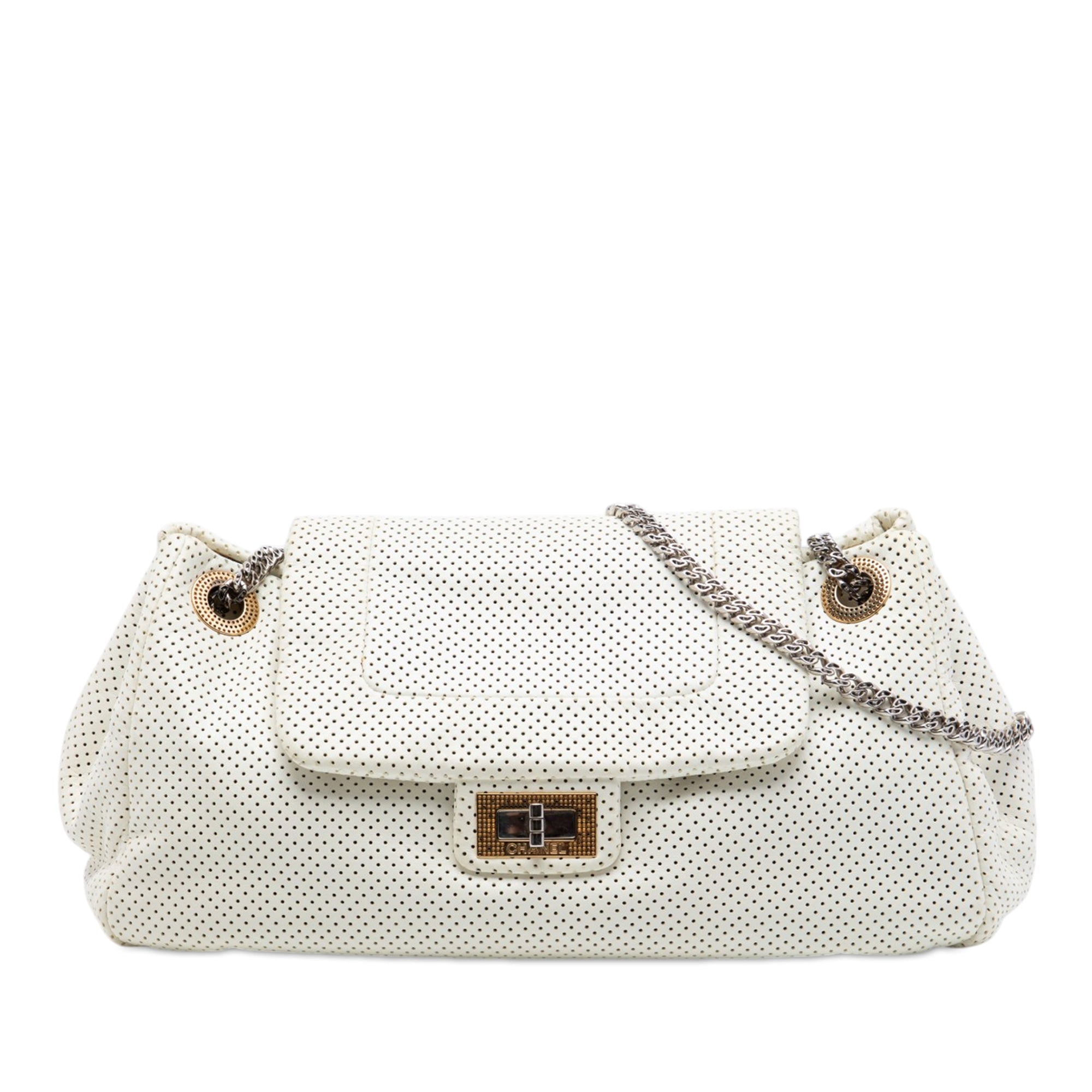 Chanel Perforated Calfskin Reissue 2.55 East West Accordion Flap - image 1