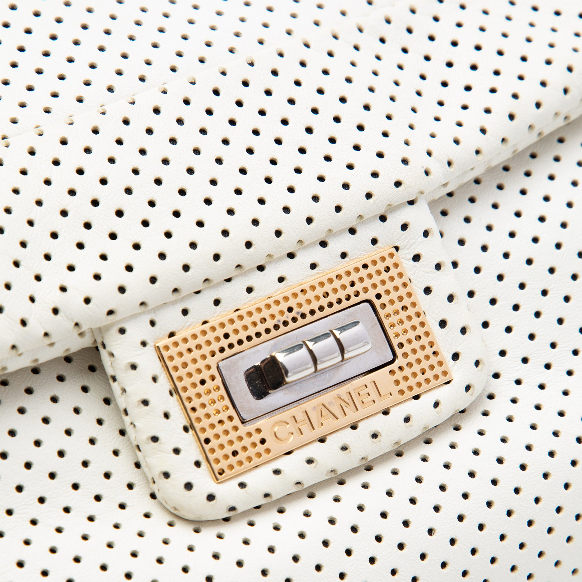Chanel Perforated Calfskin Reissue 2.55 East West Accordion Flap - image 5