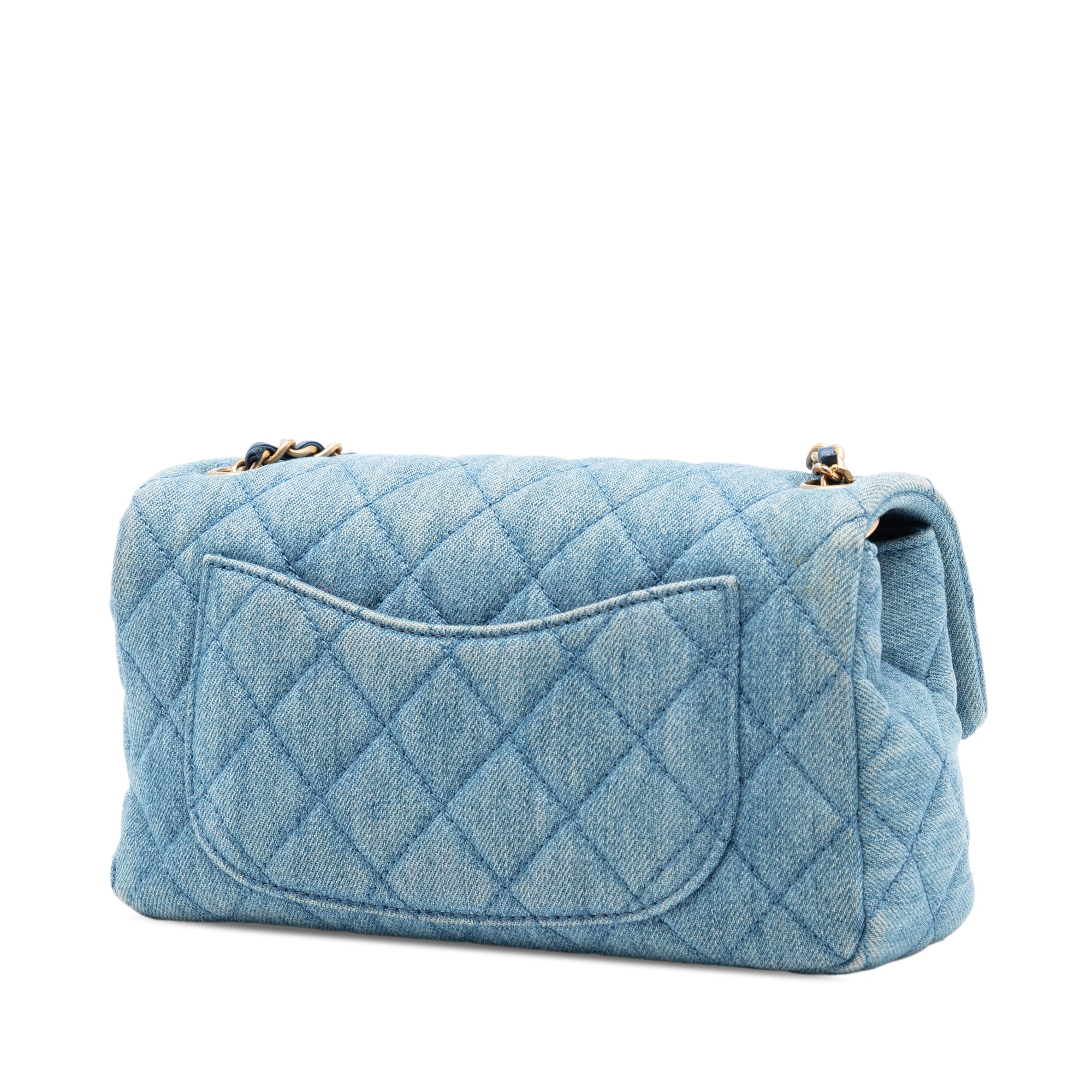 Chanel Mini Rectangular Classic Denim Pearl Crush Single Flap - image 2