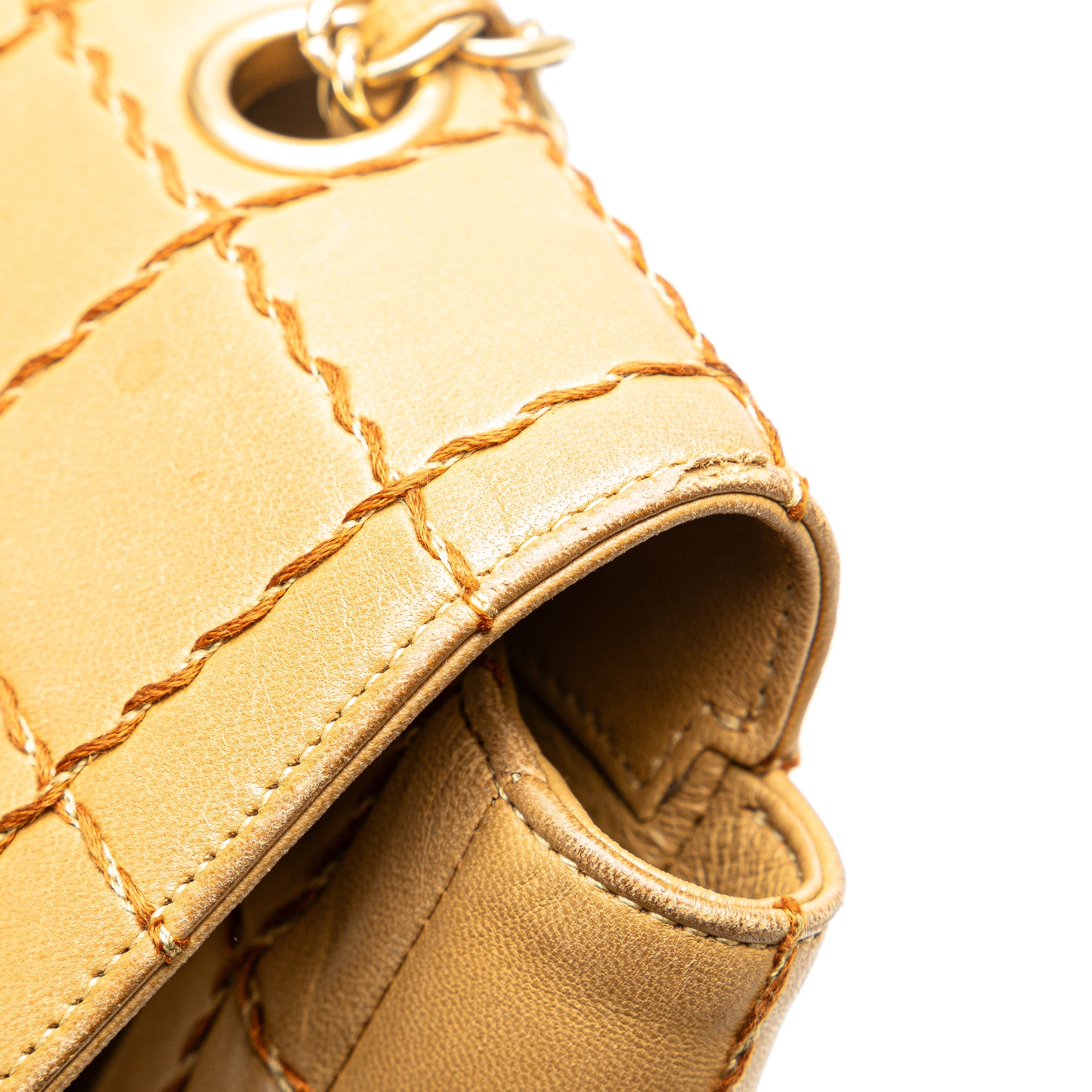 Chanel Chocolate Bar Lambskin Wild Stitch Chain Flap - image 8