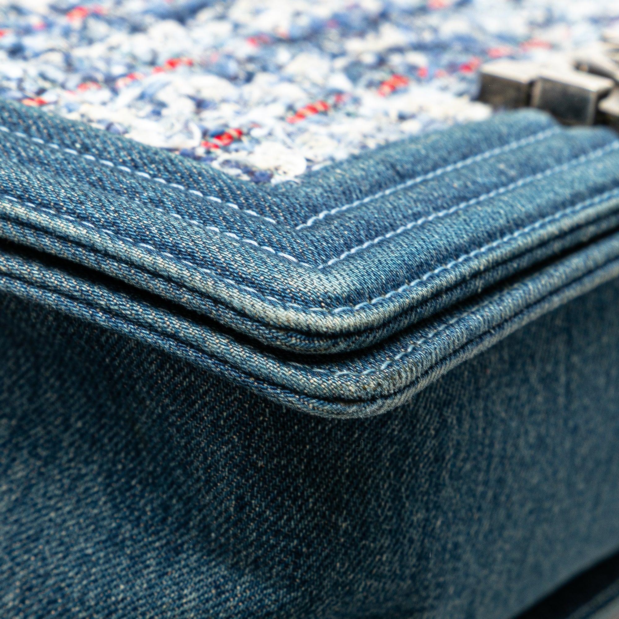 Chanel Medium Denim and Tweed Boy Bag - image 8