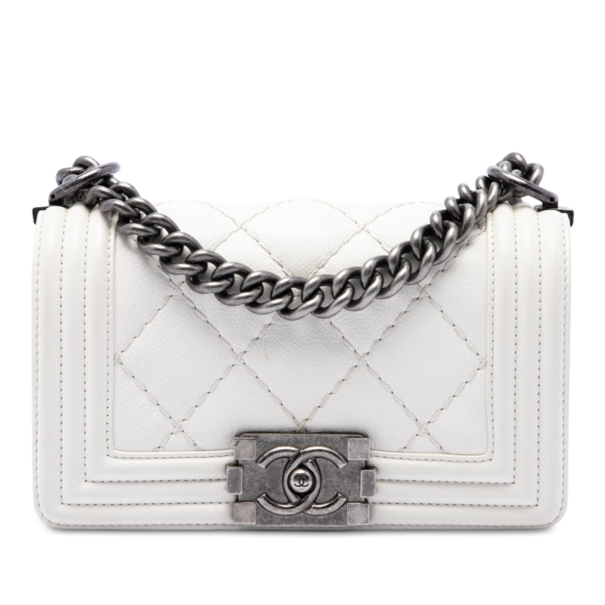 Chanel Small Calfskin Double Stitch Boy Flap - image 1