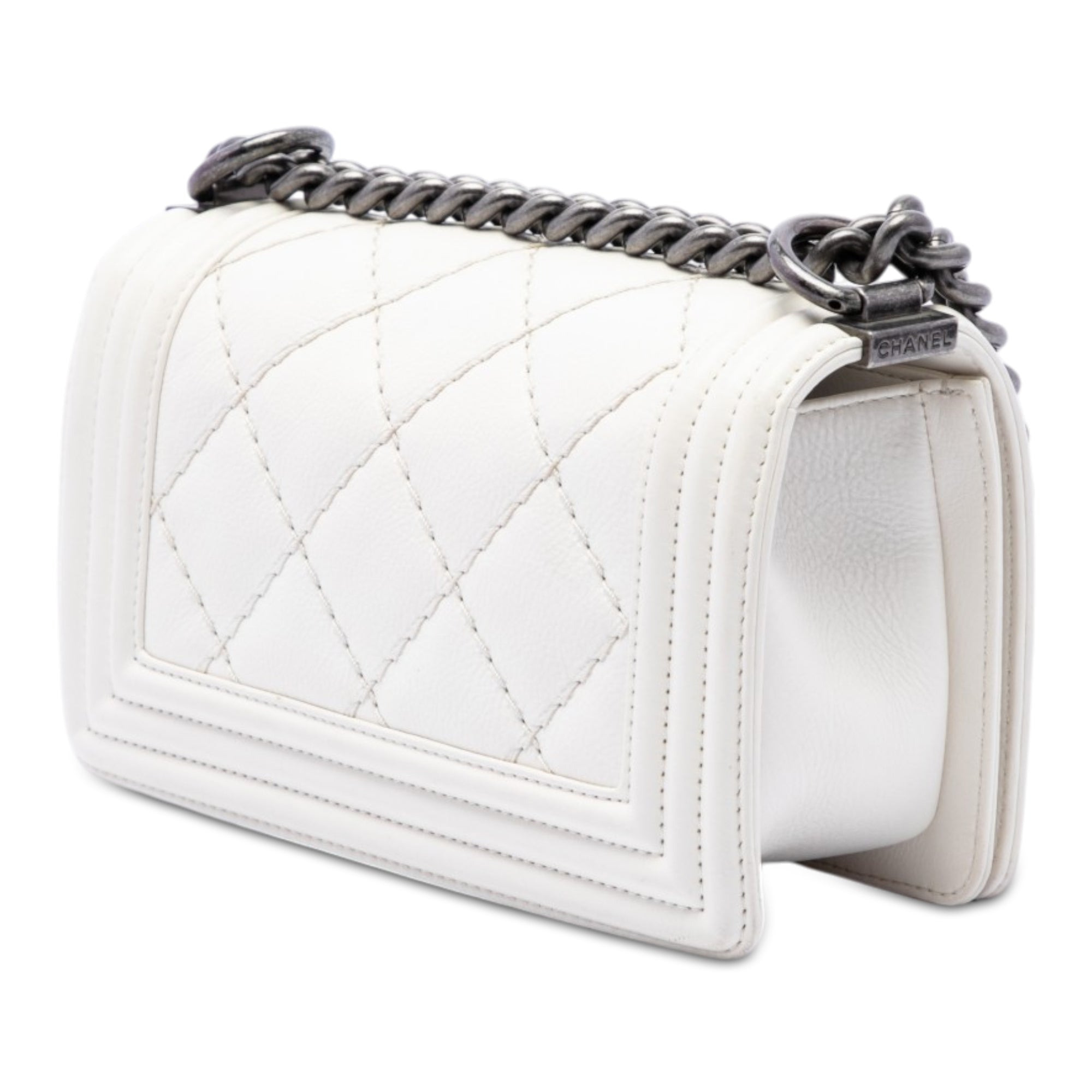Chanel Small Calfskin Double Stitch Boy Flap - image 2