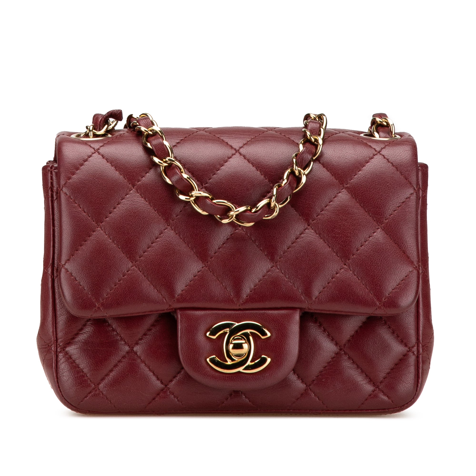 Chanel Mini Square Classic Lambskin Single Flap - image 1