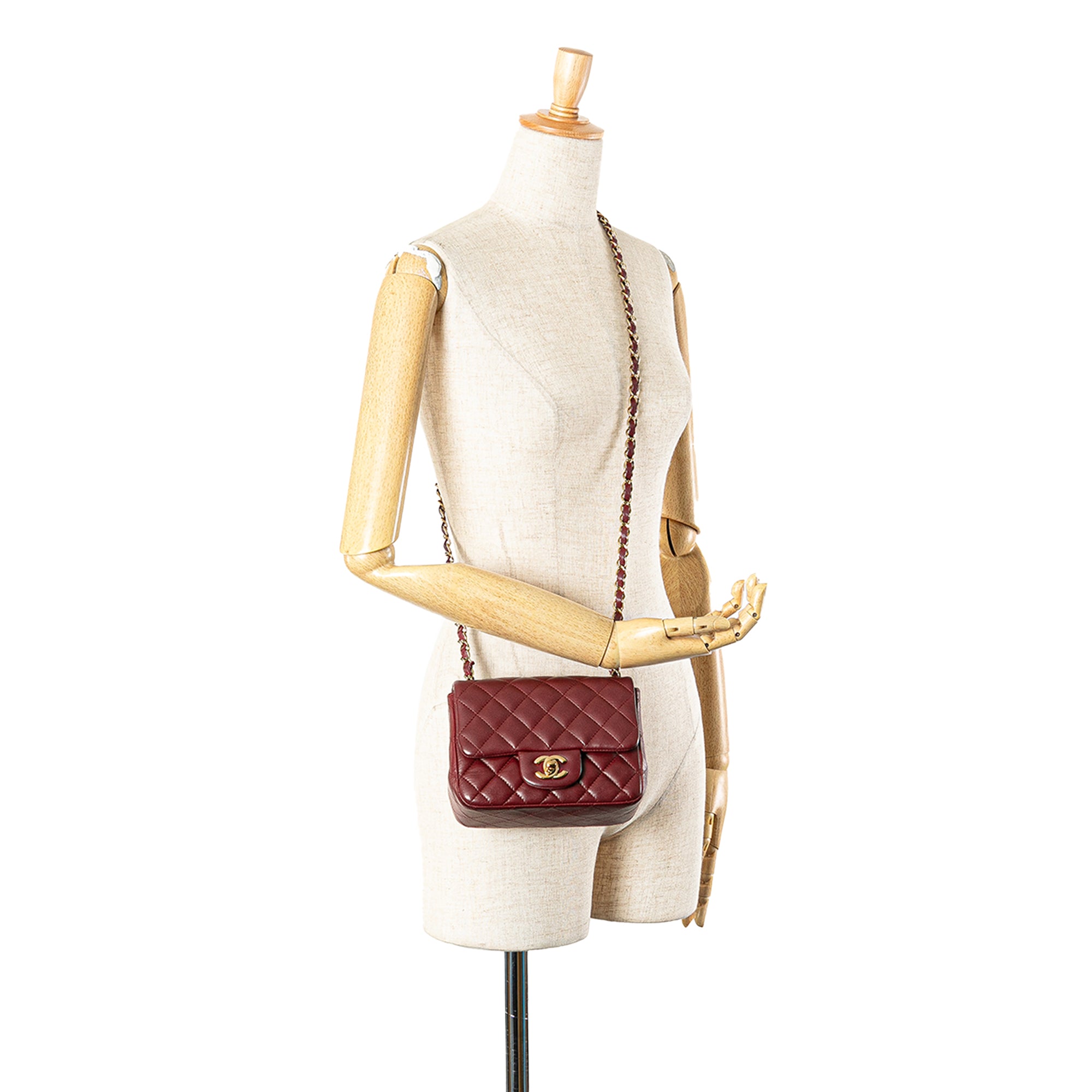 Chanel Mini Square Classic Lambskin Single Flap - image 14