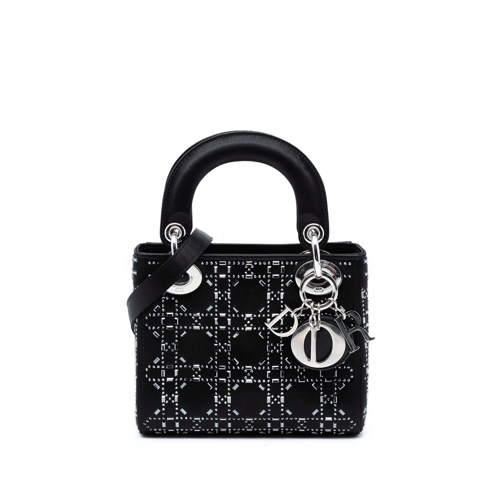 Dior Mini Satin Cannage Crystal Embellished Lady Dior - image 1