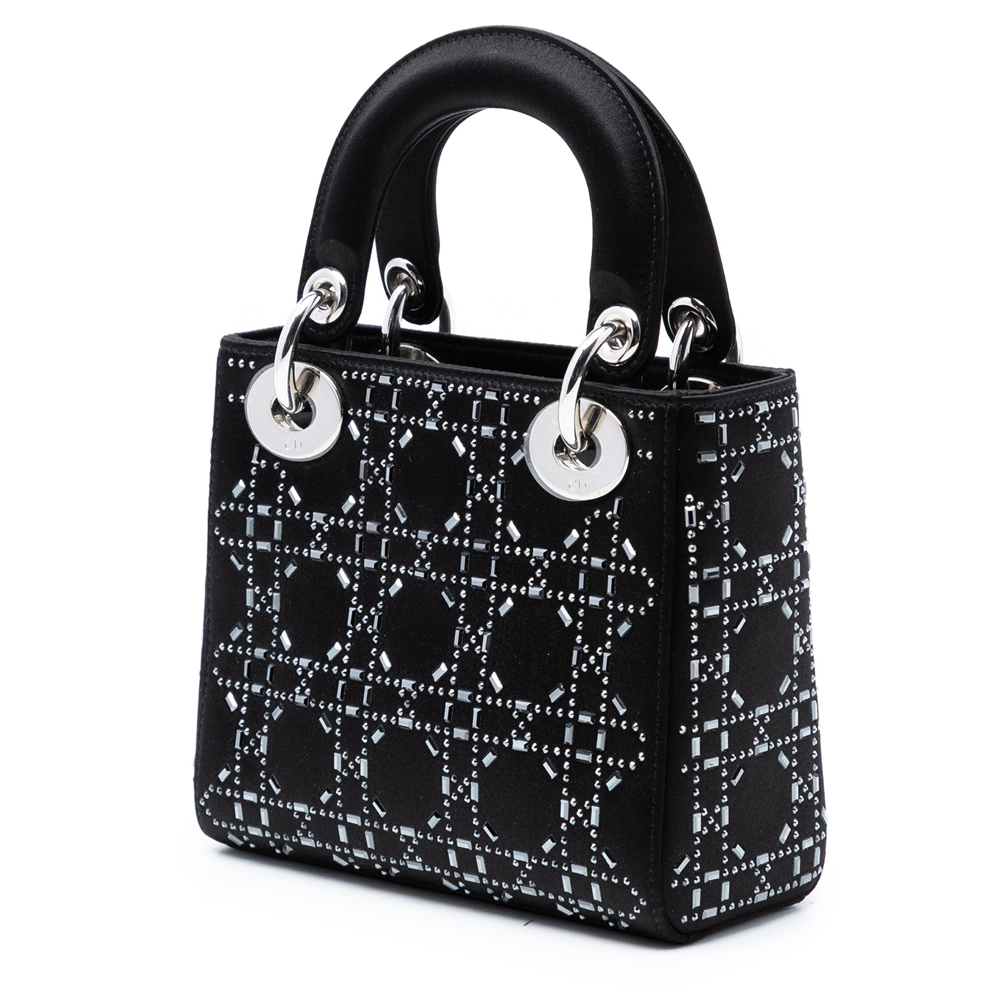 Dior Mini Satin Cannage Crystal Embellished Lady Dior - image 2