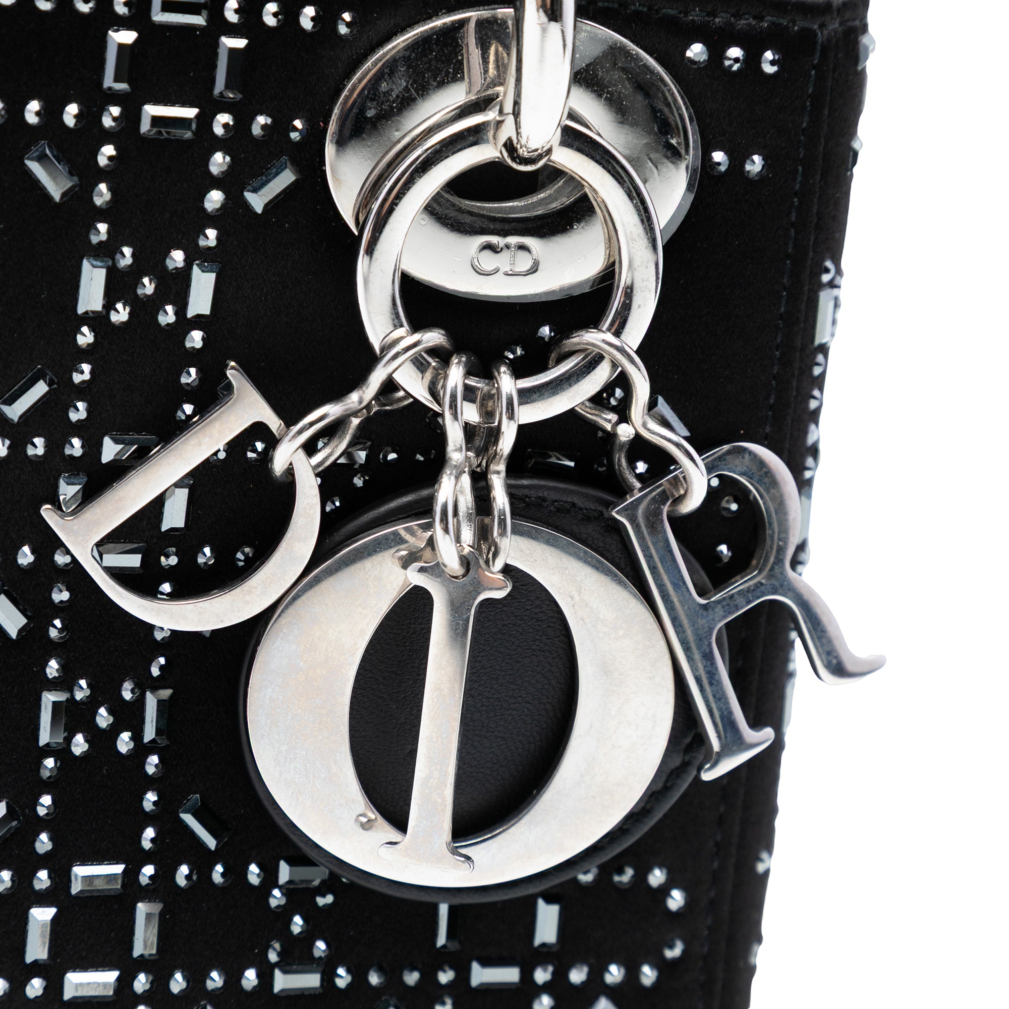 Dior Mini Satin Cannage Crystal Embellished Lady Dior - image 5