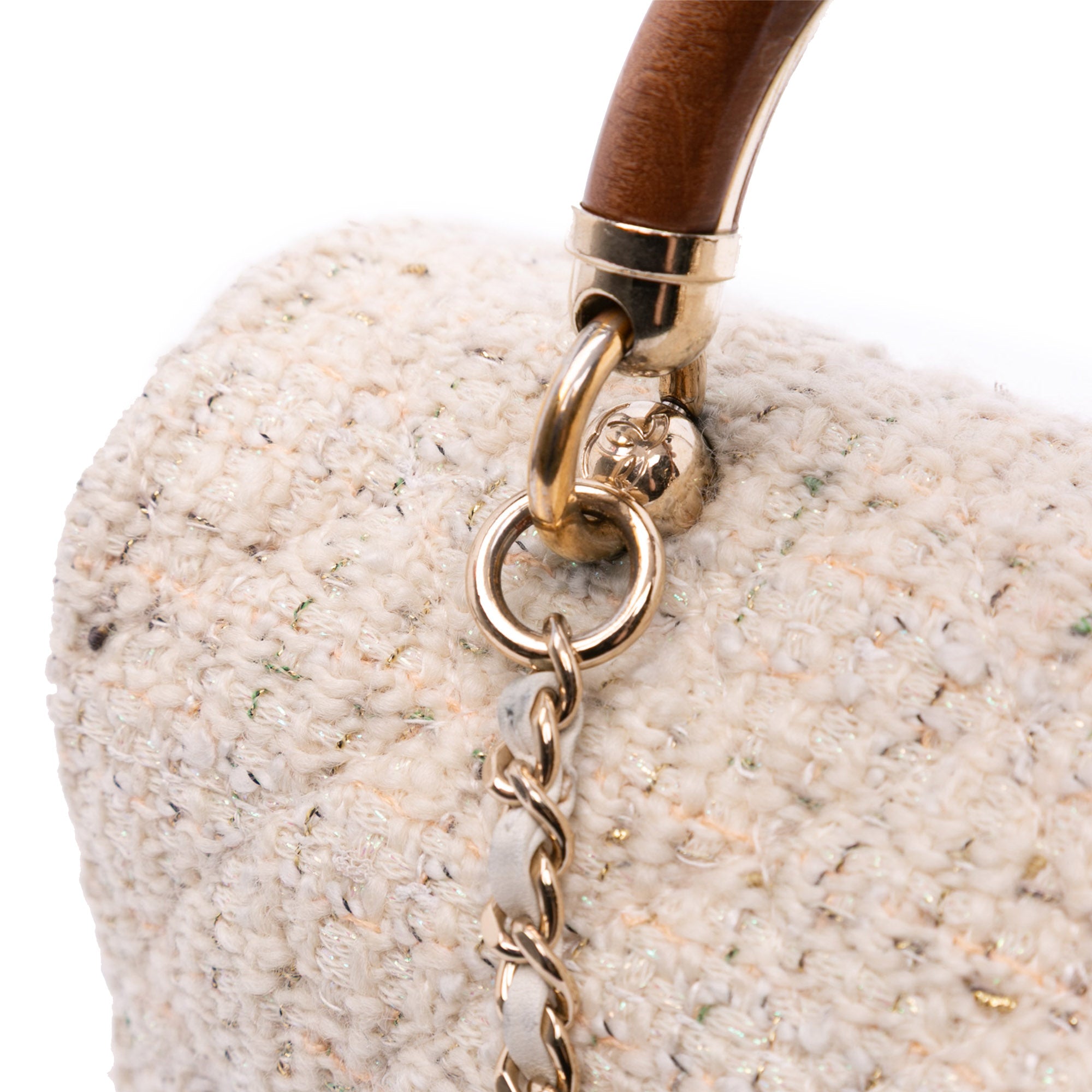 Chanel Tweed Knock on Wood Satchel - image 10