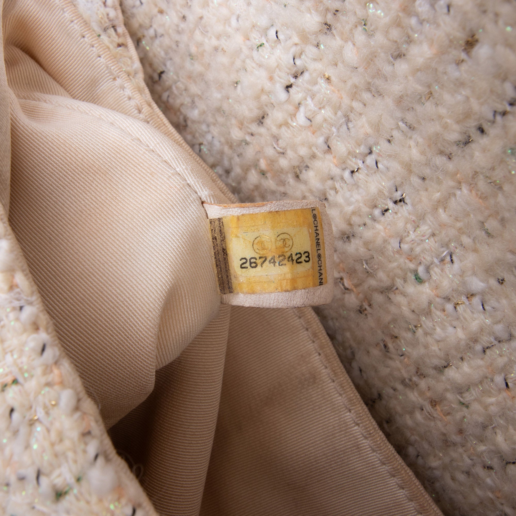 Chanel Tweed Knock on Wood Satchel - image 8