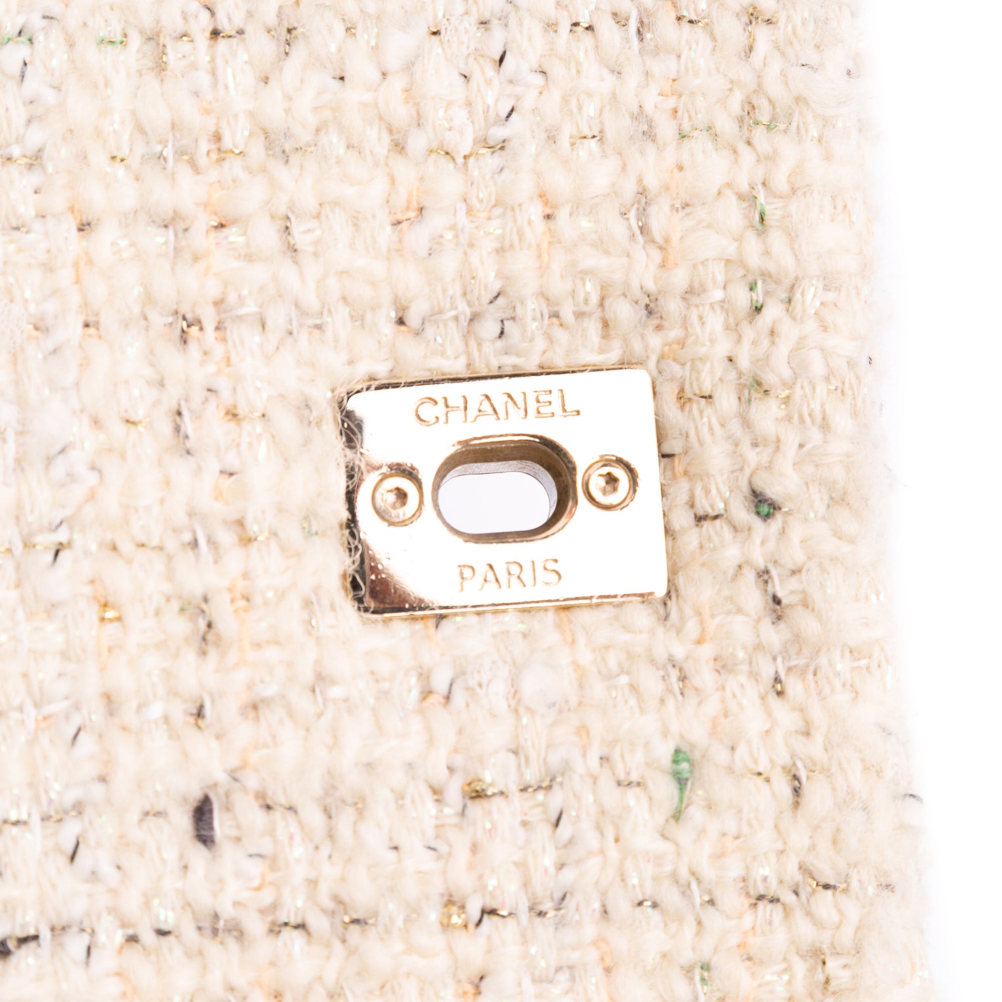 Chanel Tweed Knock on Wood Satchel - image 9