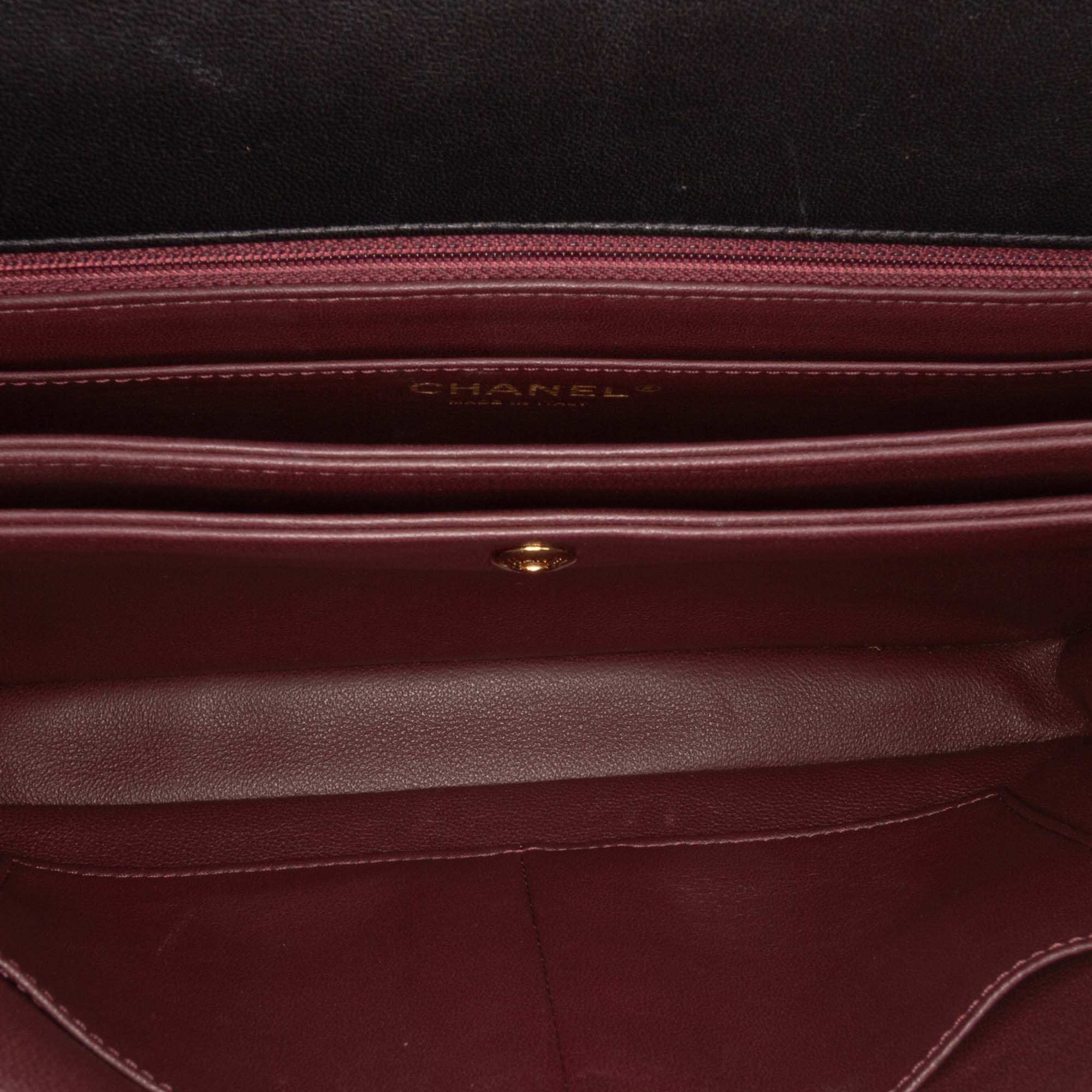Chanel Diagonal Quilted Lambskin CC Signature Flap - image 4