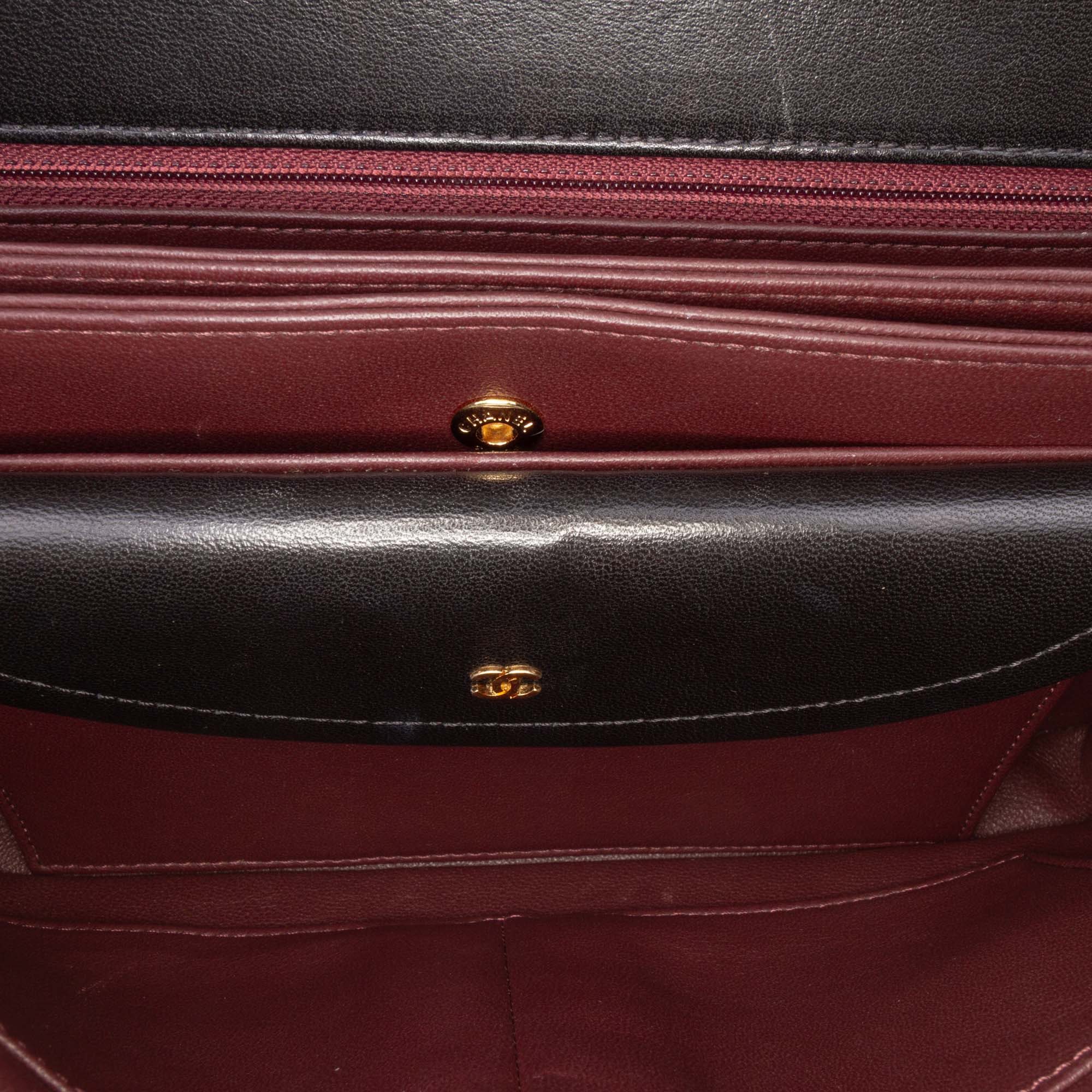 Chanel Diagonal Quilted Lambskin CC Signature Flap - image 5