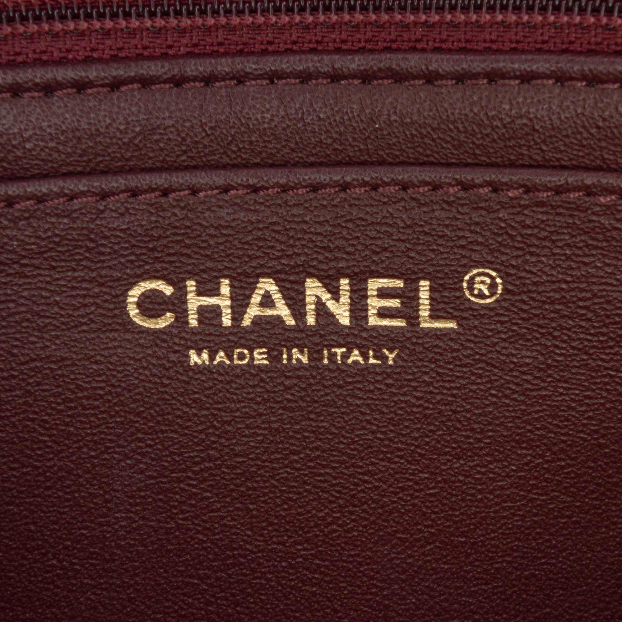 Chanel Diagonal Quilted Lambskin CC Signature Flap - image 6