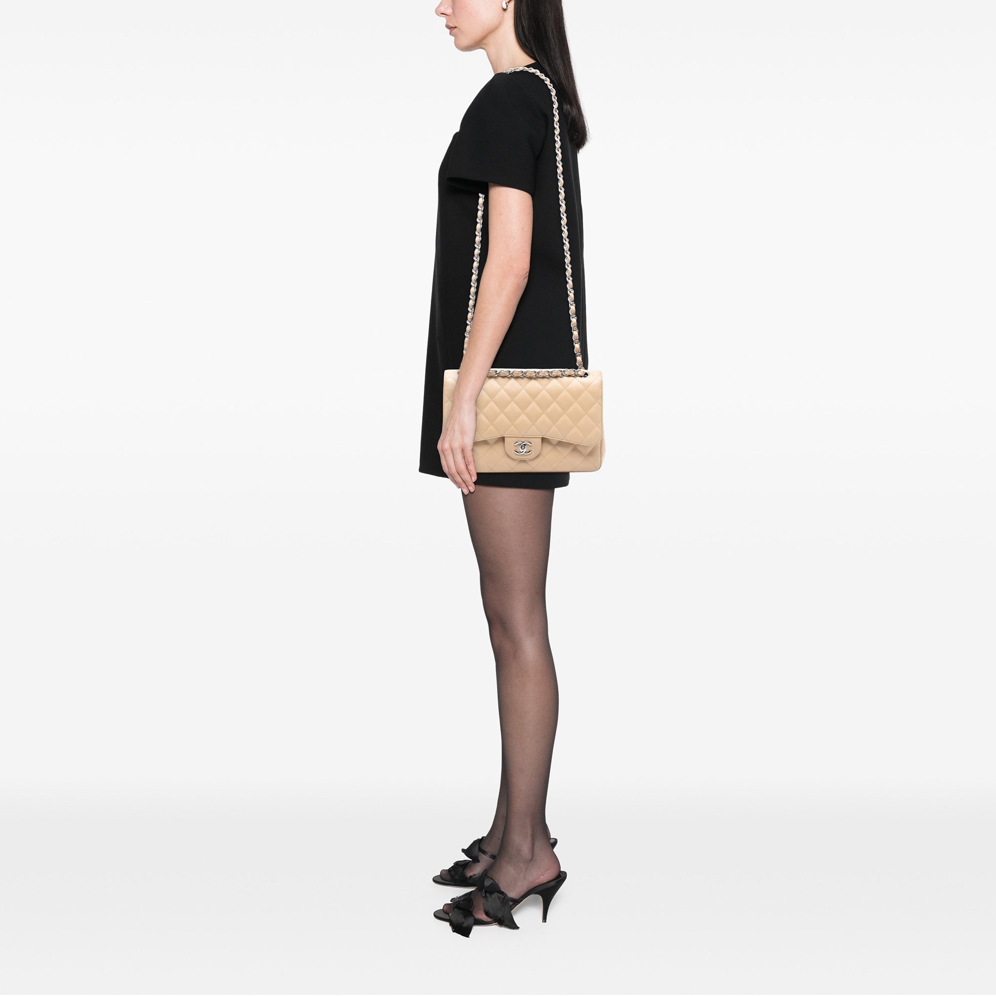 Chanel Jumbo Classic Caviar Double Flap - image 7