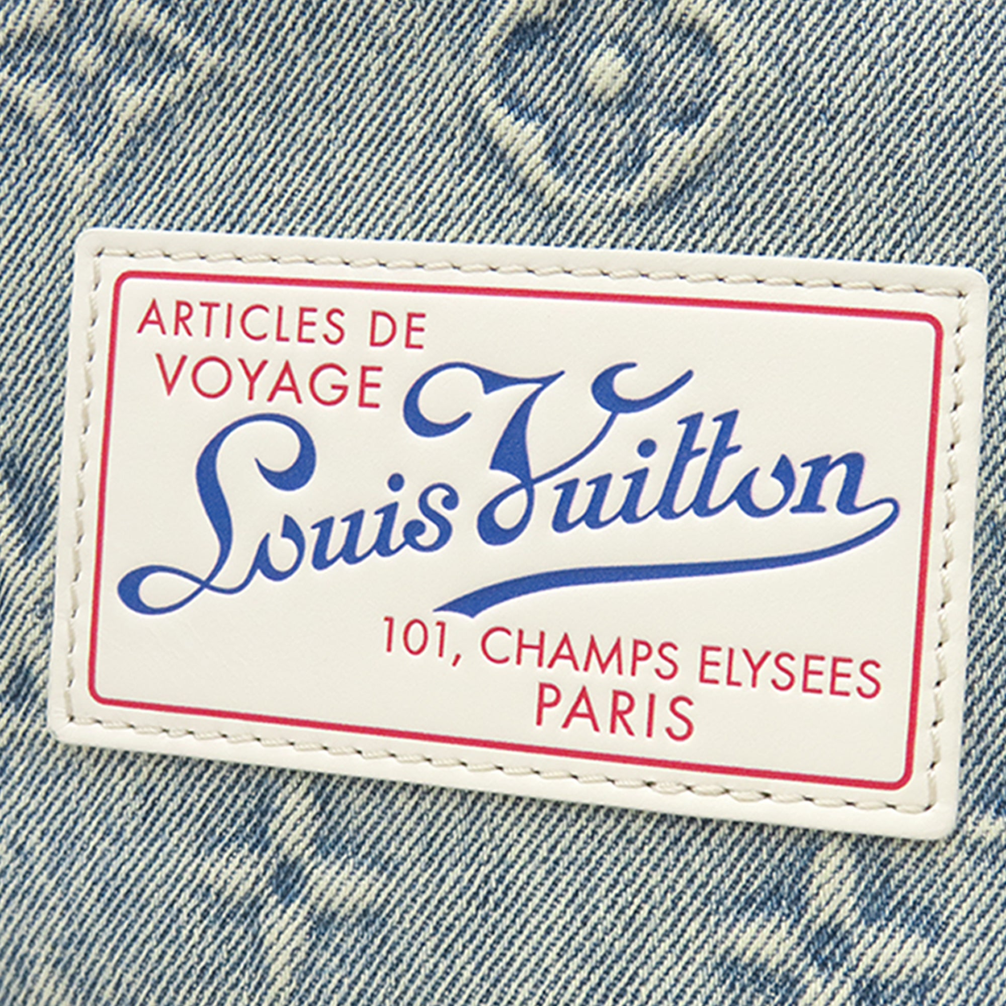 Louis Vuitton Monogram Washed Denim Weekend Tote - image 6