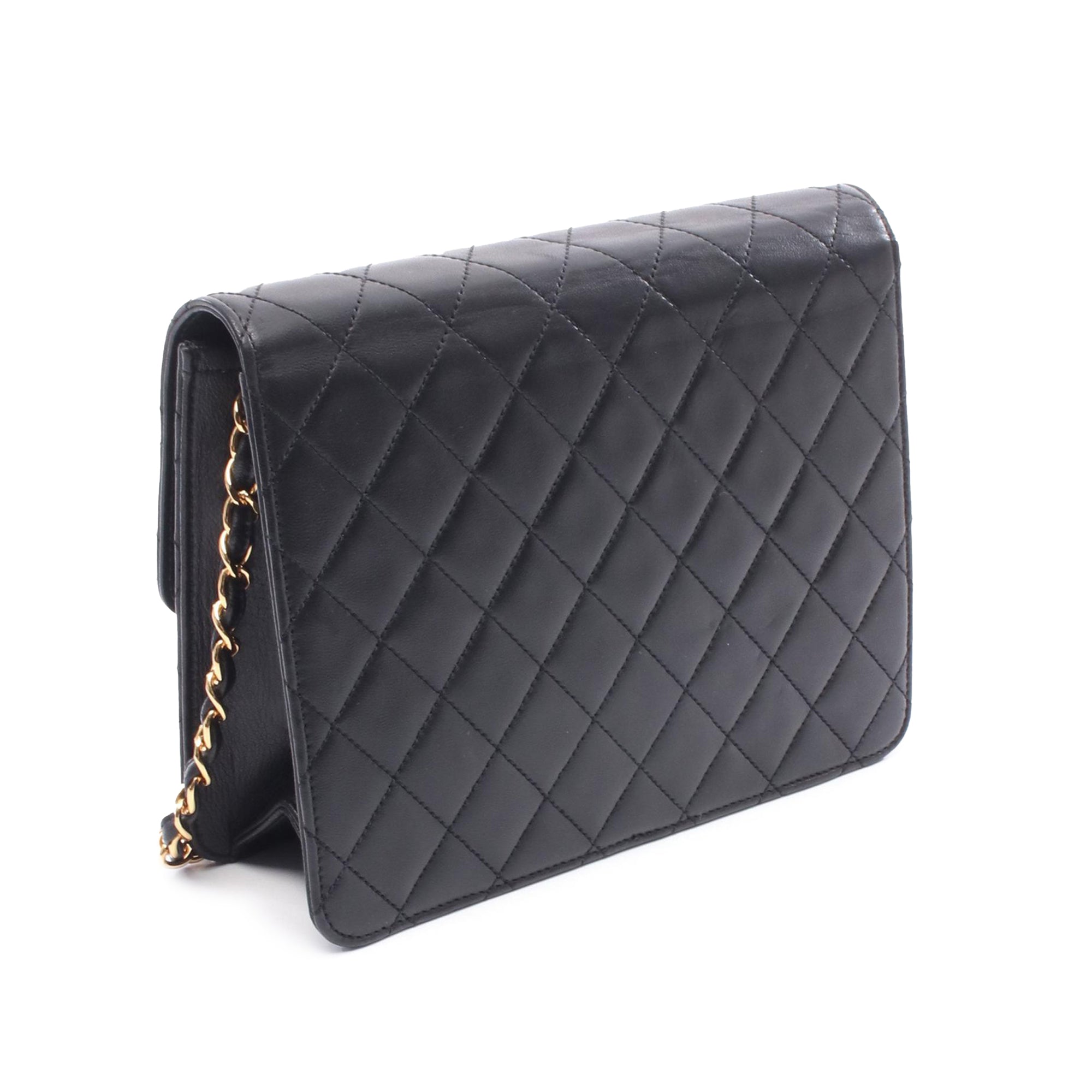 Chanel CC Quilted Lambskin Single Flap - image 2
