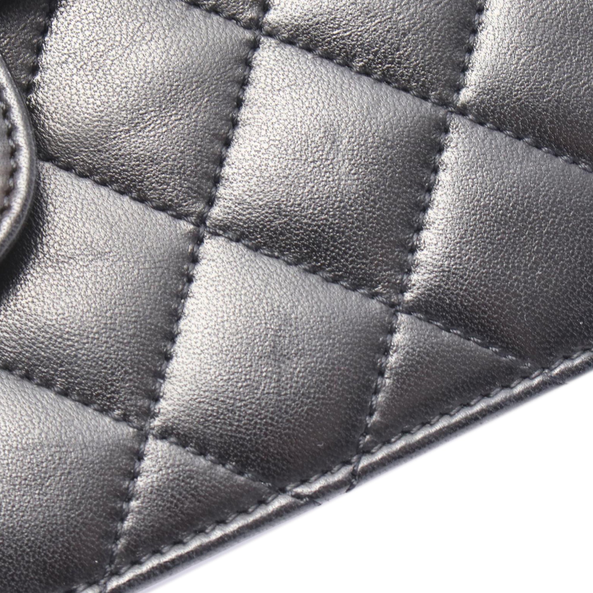 Chanel CC Quilted Lambskin Single Flap - image 7