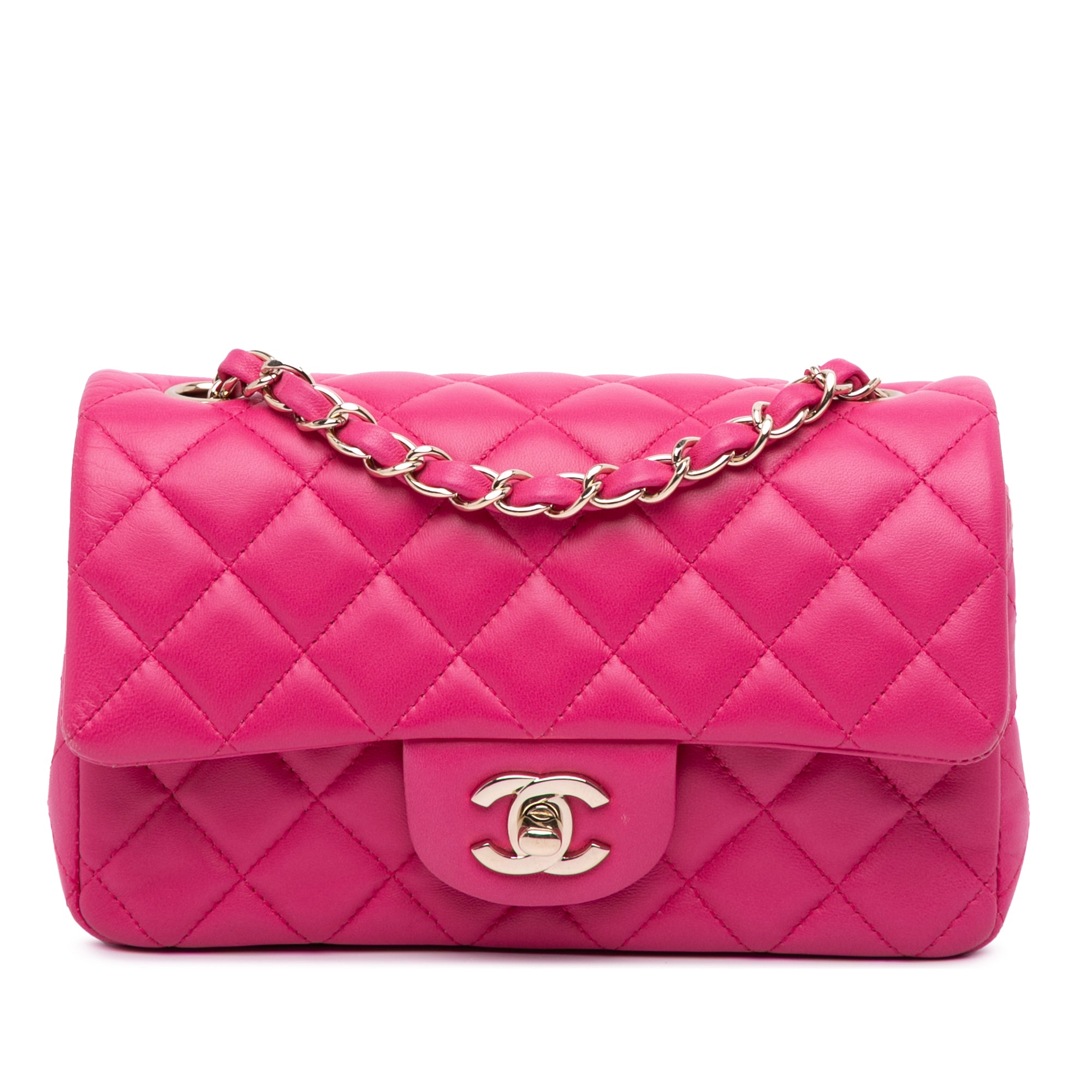 Chanel Mini Rectangular Classic Lambskin Single Flap - image 1