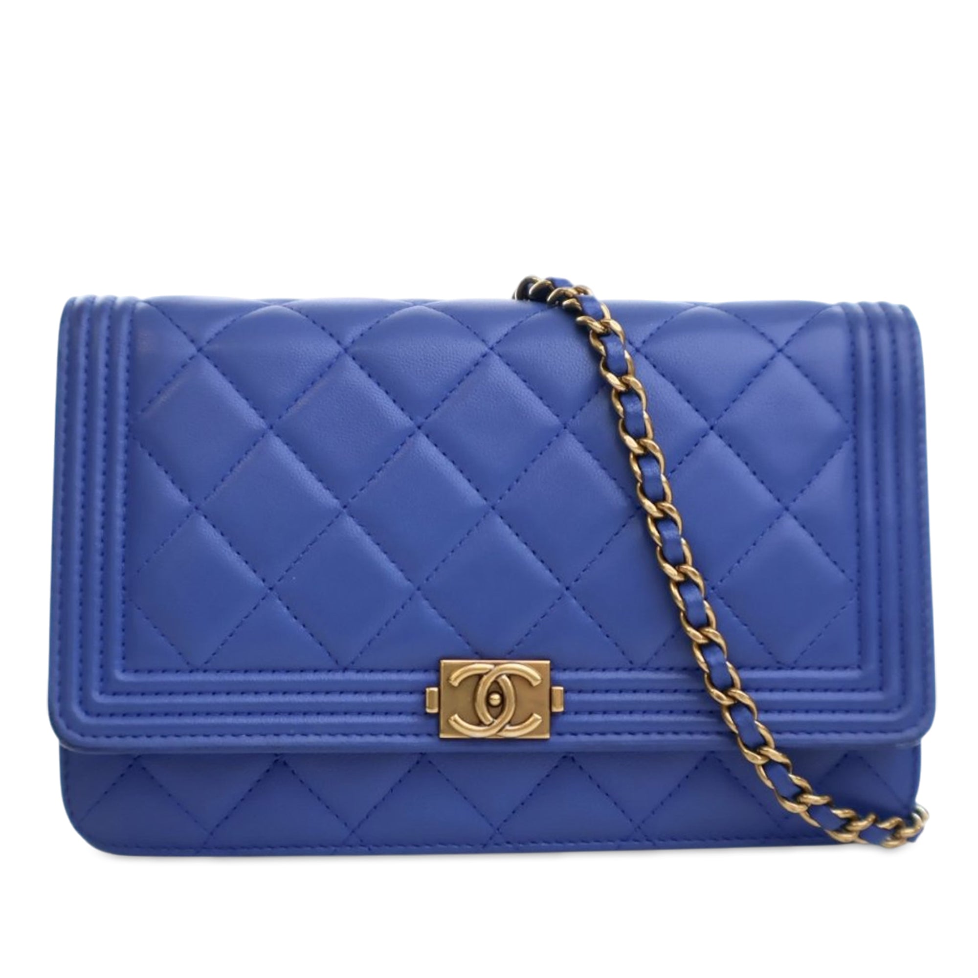 Chanel Quilted Lambskin Boy Wallet On Chain - image 1