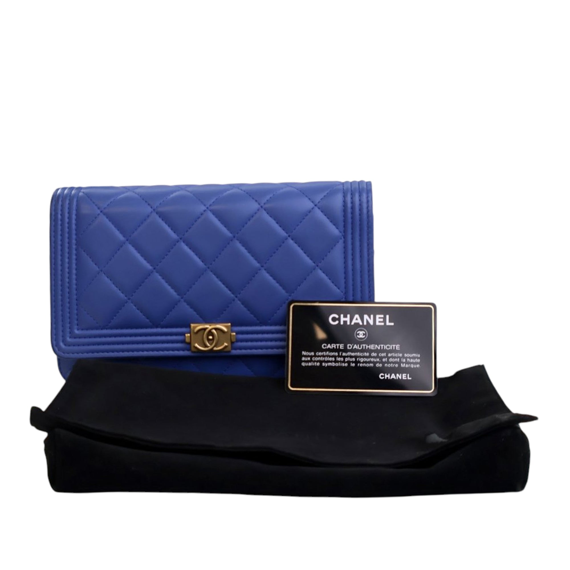 Chanel Quilted Lambskin Boy Wallet On Chain - image 12