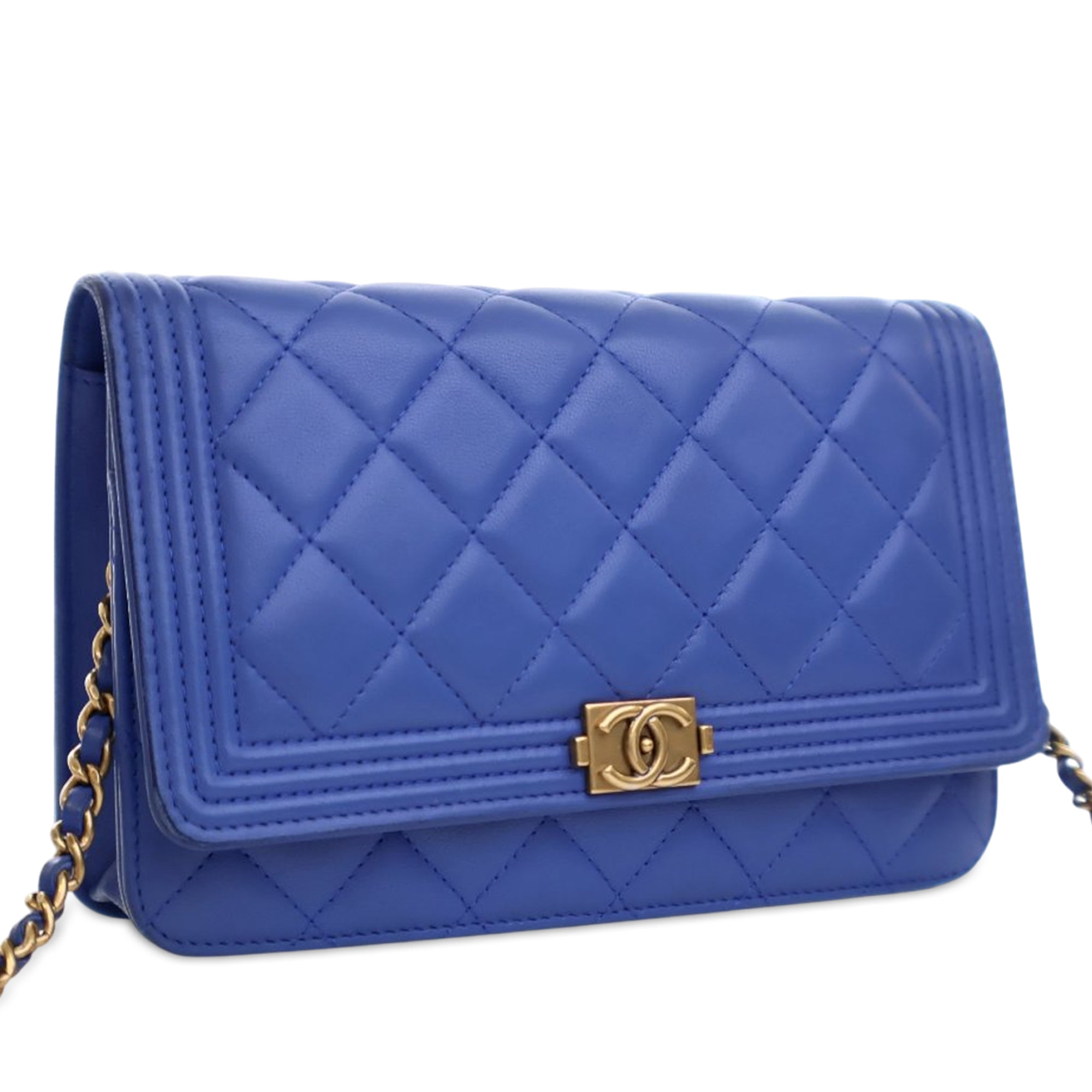 Chanel Quilted Lambskin Boy Wallet On Chain - image 2