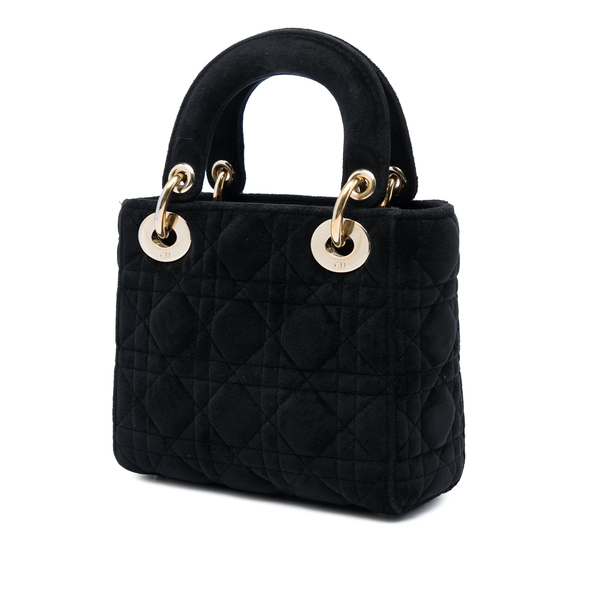 Dior Mini Velvet Cannage Lady Dior - image 2