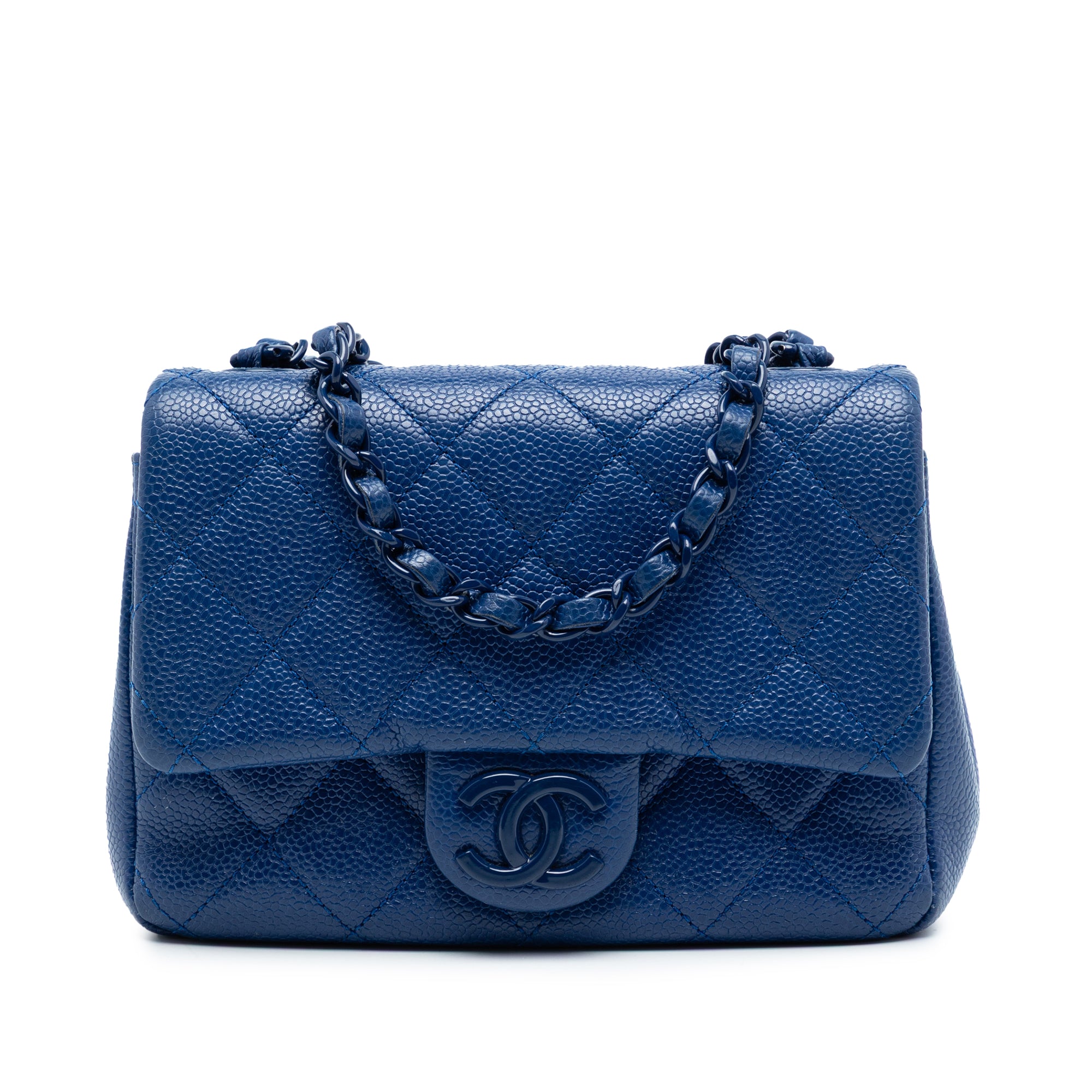 Chanel Mini Square Quilted Caviar CC Incognito Single Flap - image 1