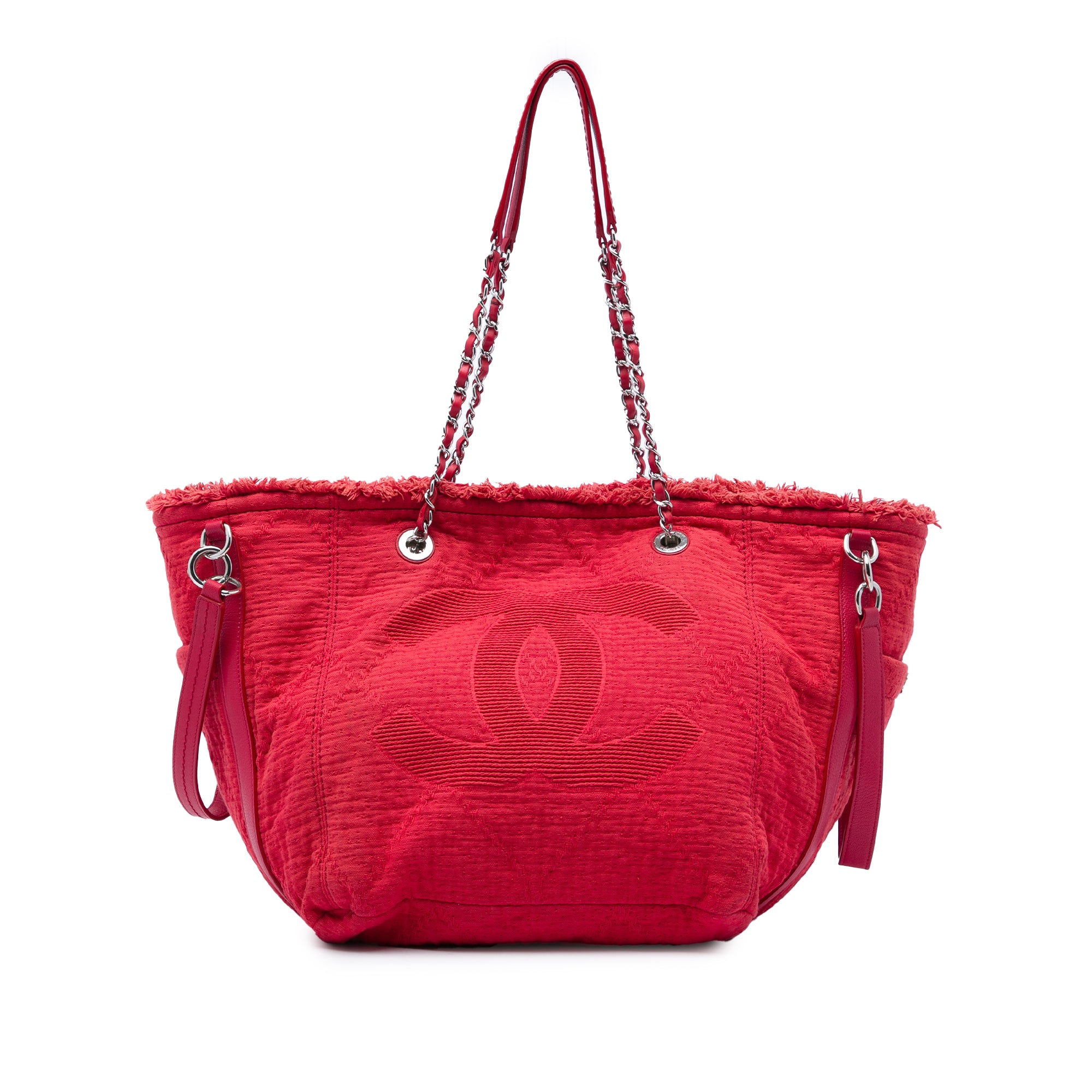 Chanel CC Fringe Canvas Tote - image 1