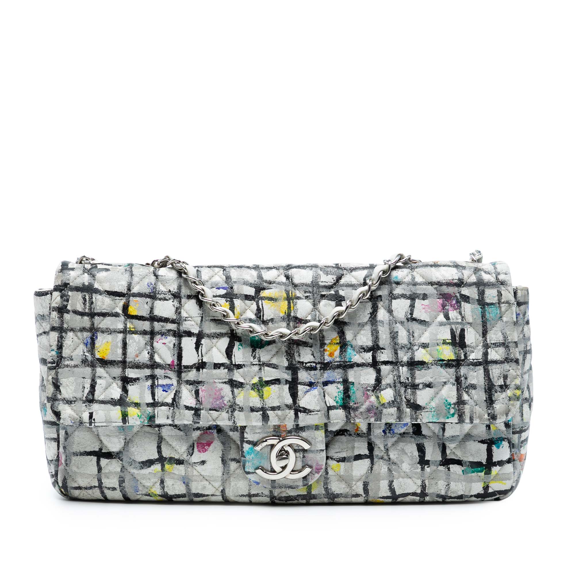 Chanel Medium Calfskin Hand Painted Graffiti Flap - image 1