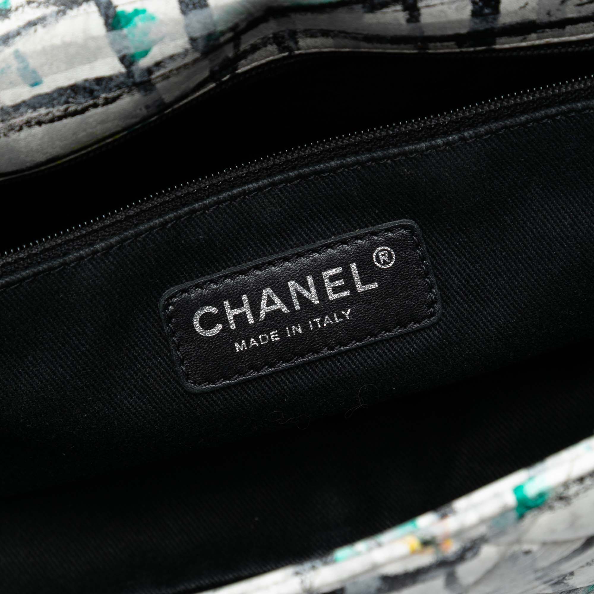 Chanel Medium Calfskin Hand Painted Graffiti Flap - image 5